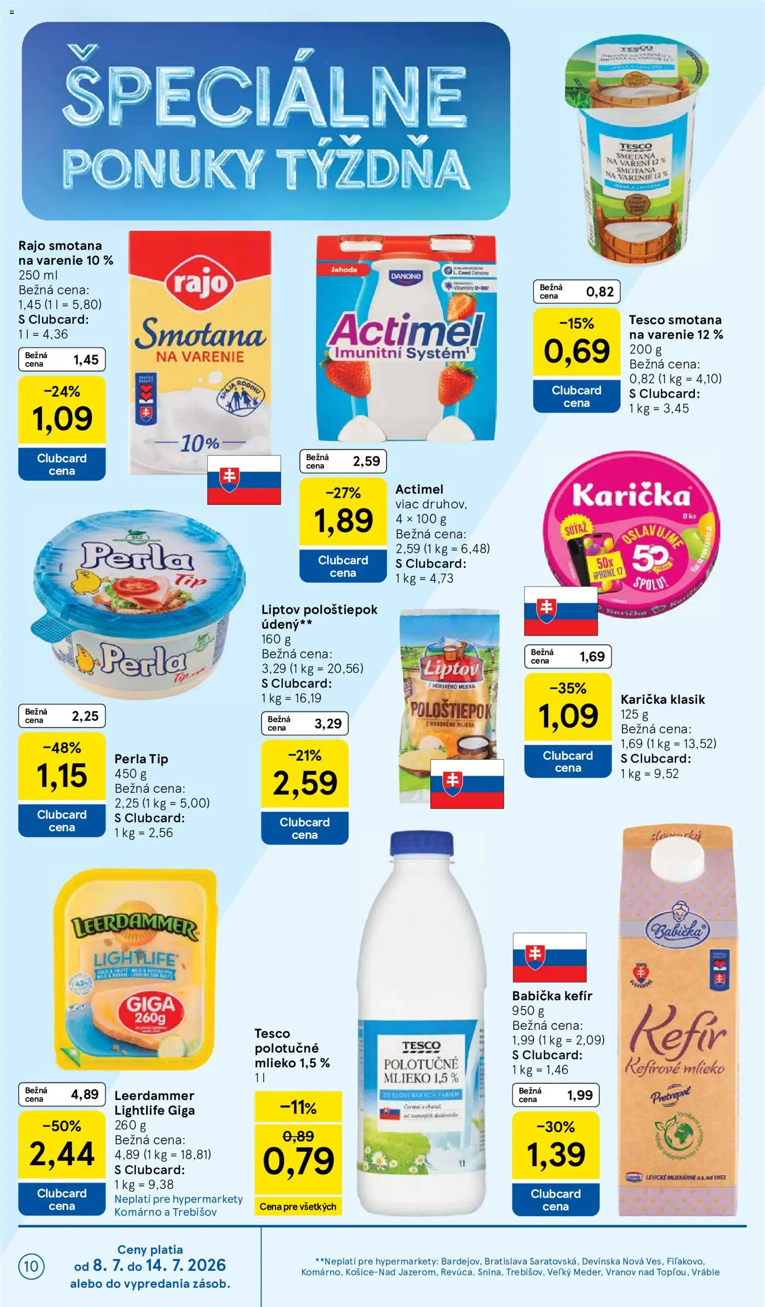 Nové Tesco akcie – leták je platný od 08.07.2026 | Strana: 10