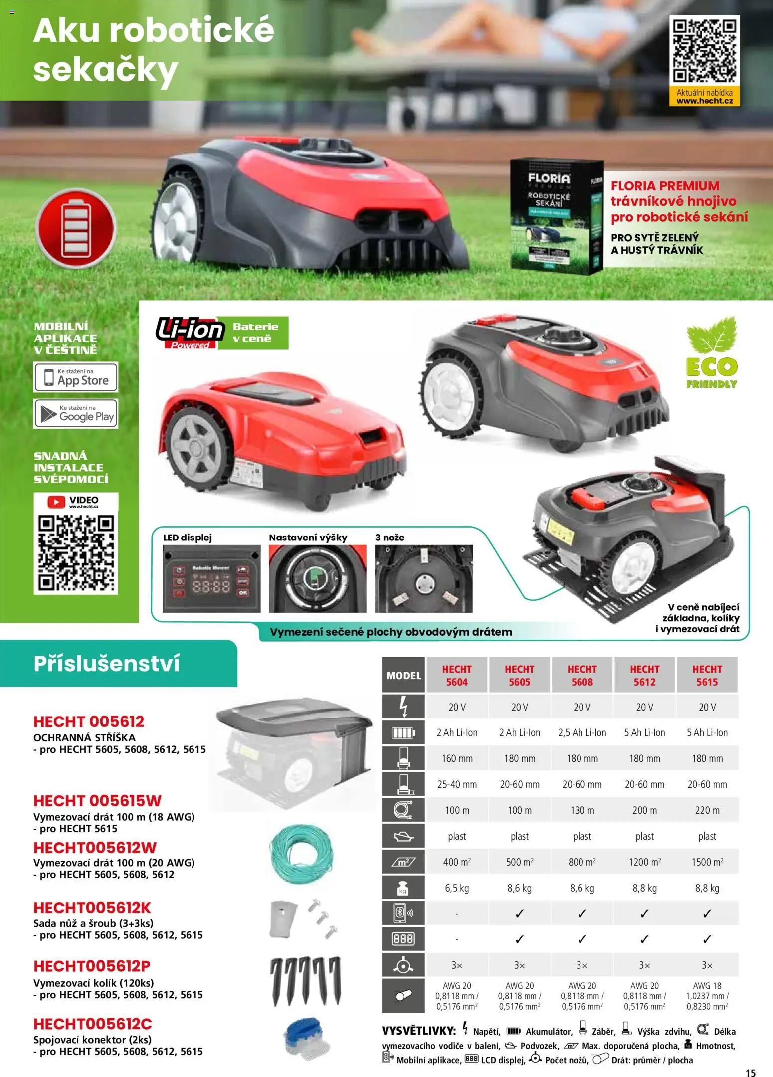 Hecht katalog - Jaro - léto 2026 od 19.02.2026 | Strana: 15 | Produkty: Video, Konektor, Trávníkové hnojivo, Hnojivo