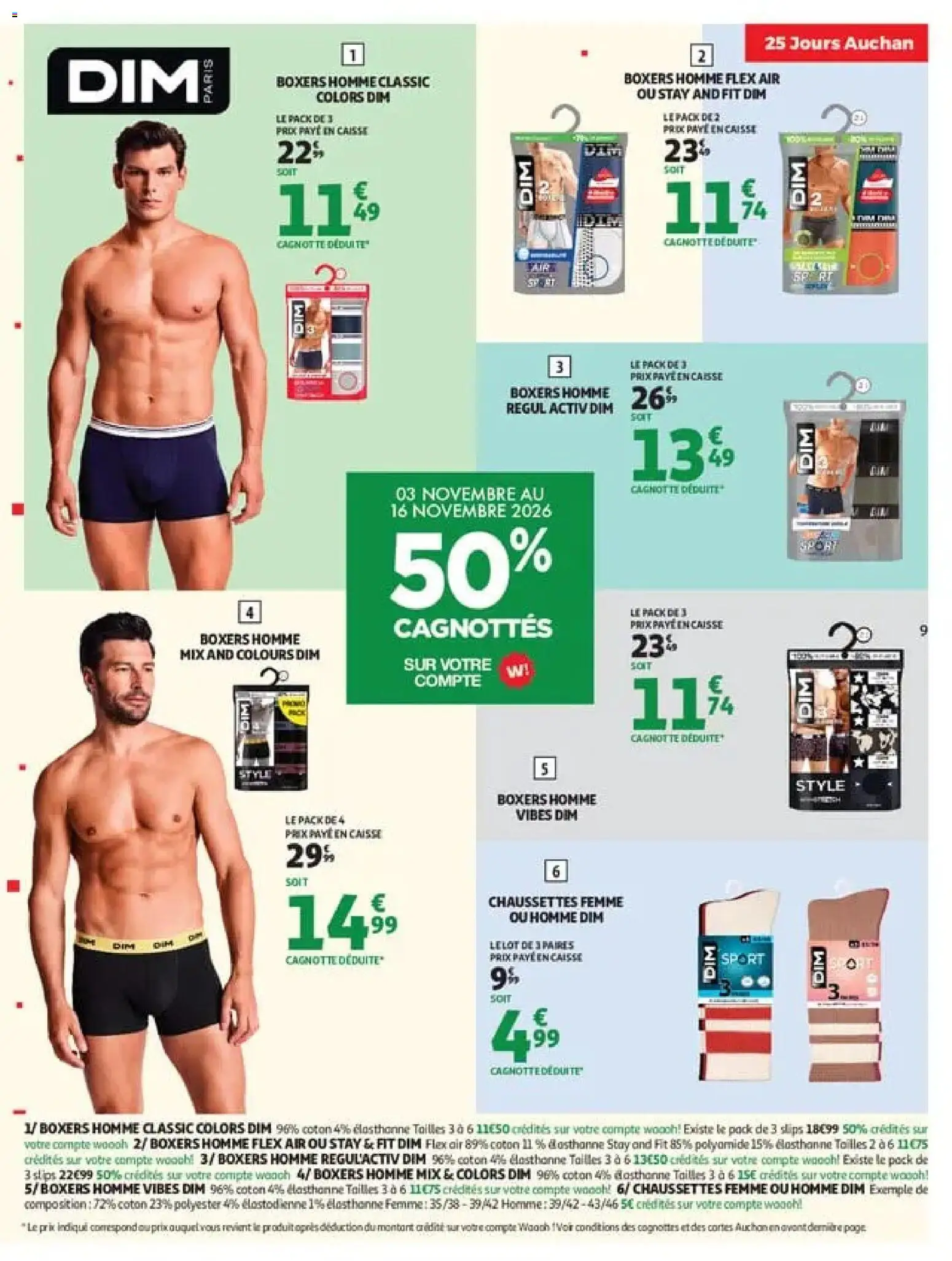 {H1} | Page: 9 | Produits: Chaussettes femme, Coton, Boxers, Boxers homme