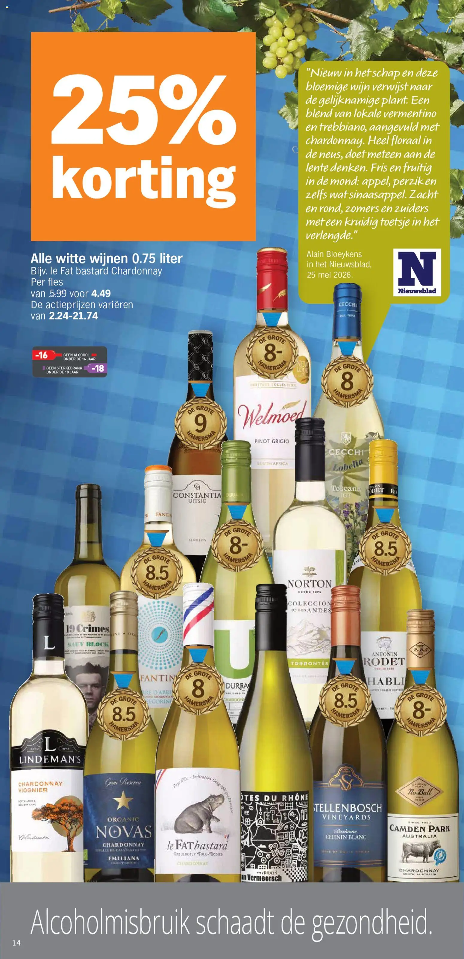 {H1} | Pagina: 14 | Producten: Fles, Alcohol, Perziken, Hamer