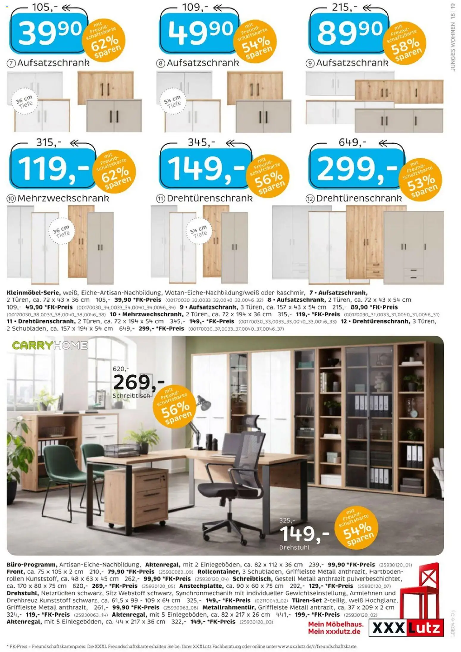 XXXLutz Junges Wohnen – gültig ab 29.03.2026 | Seite: 19 | Produkte: Drehtürenschrank