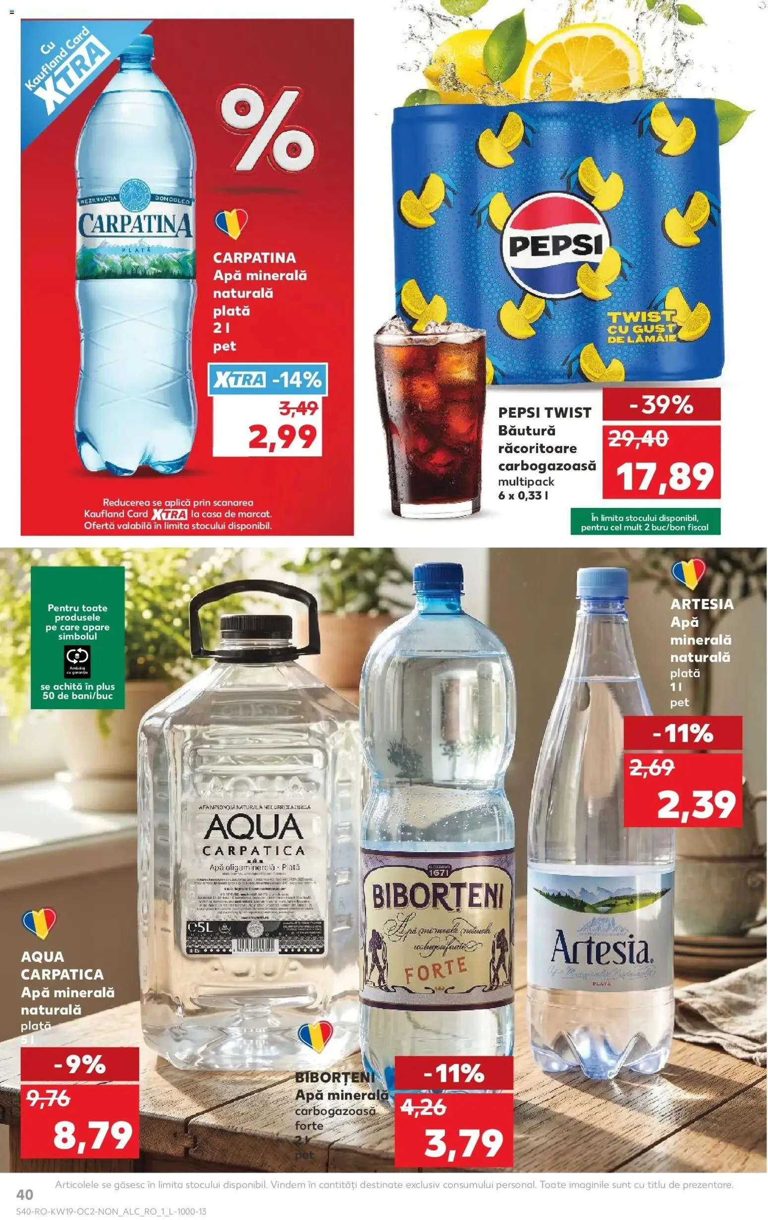 Noul catalog Kaufland – valabil de la 06.05.2026 | Pagină: 40 | Produse: Yazı tahtası kalemi, Apă, Lămâie