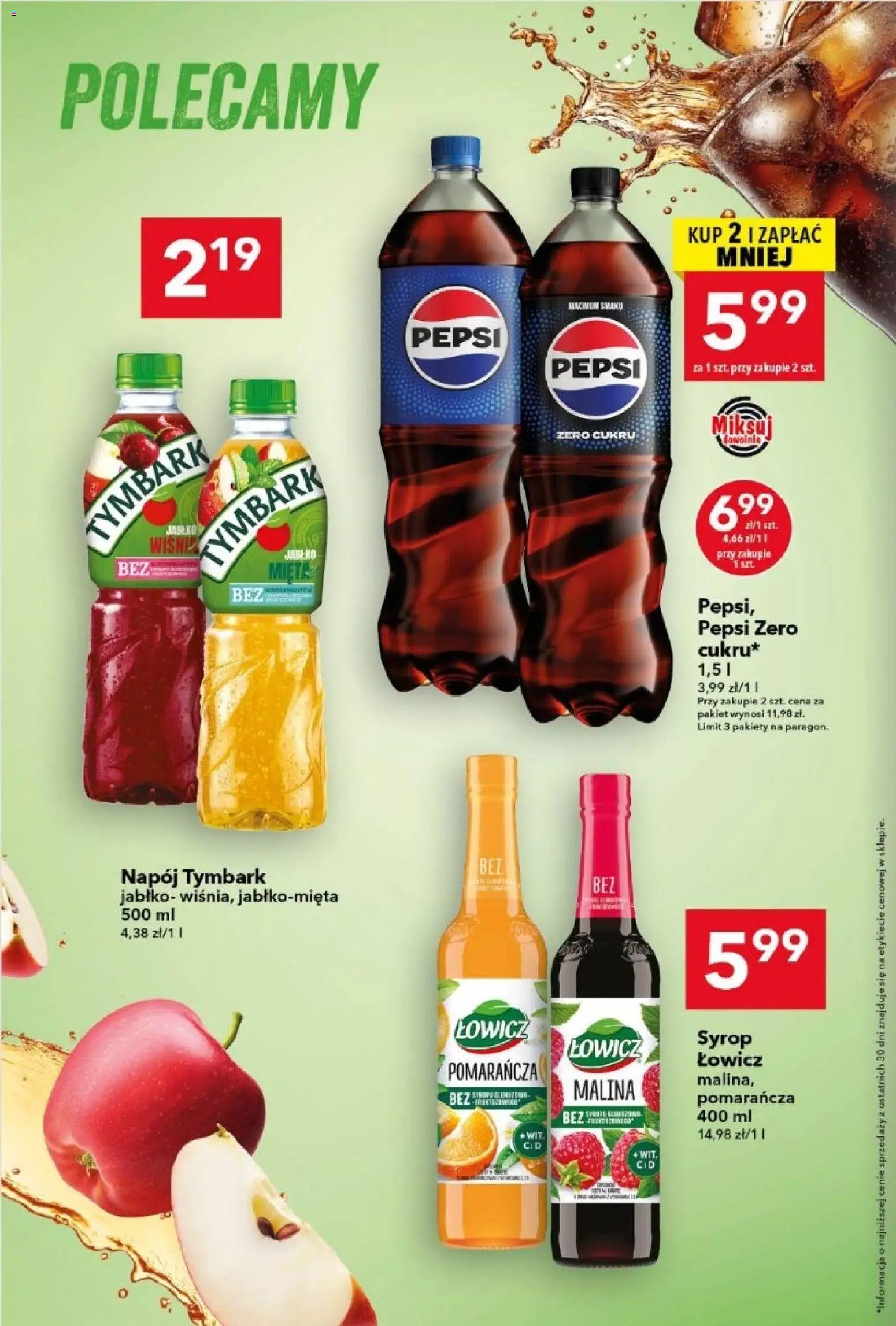 Lewiatan gazetka od 07.05.2026 | Strona: 12 | Produkty: Syrop, Malina, Pepsi, Mięta
