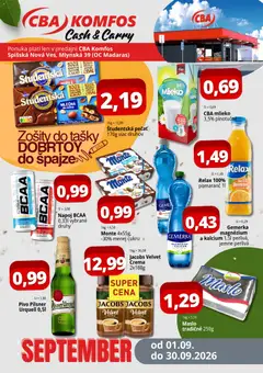 CBA Komfos leták platný od 01.09.2026 | Strana: 1