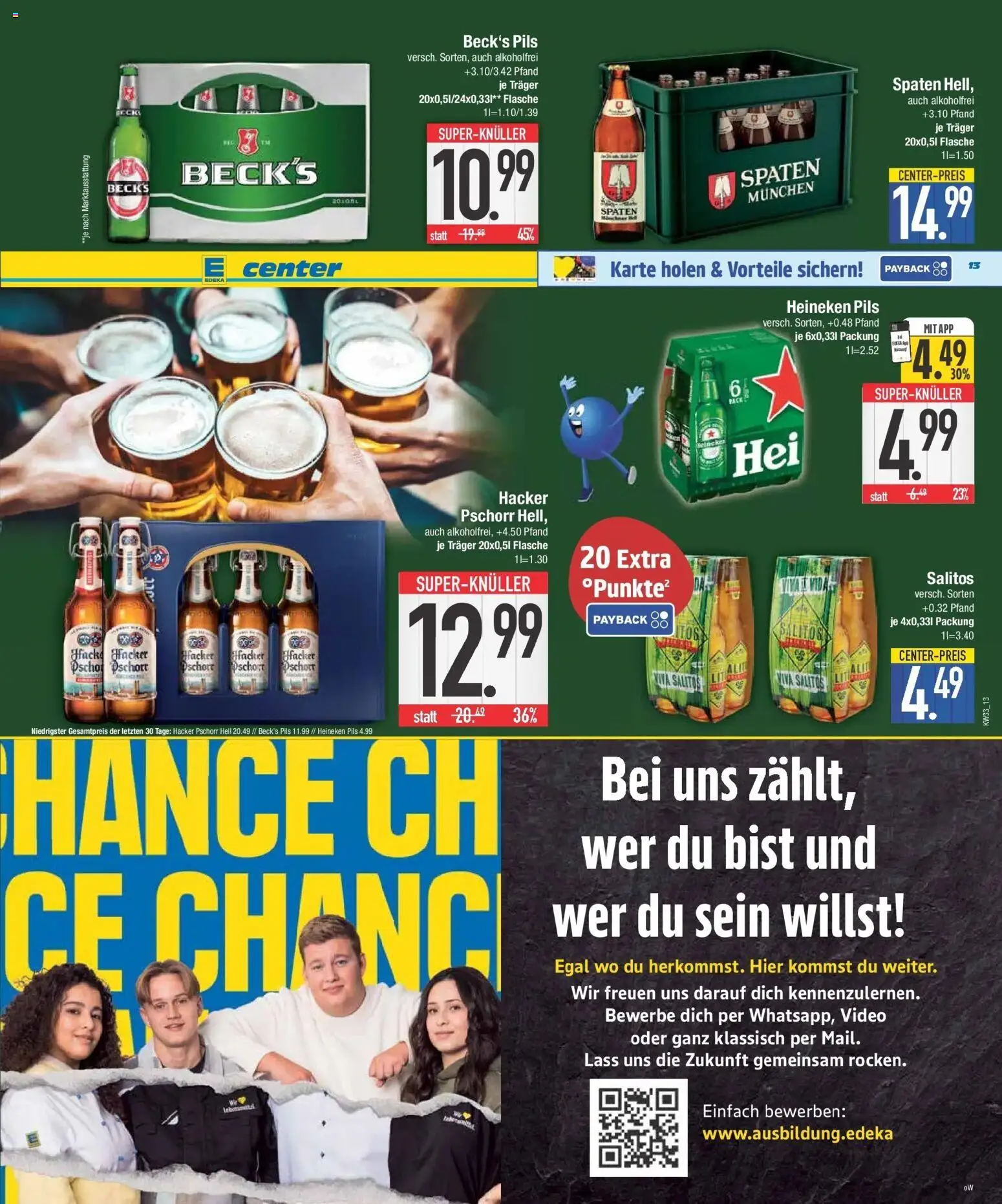 E center Prospekt Kolbermoor (ab 10.08.2026) zum Blättern | Seite: 13 | Produkte: Pils, Heineken, Video
