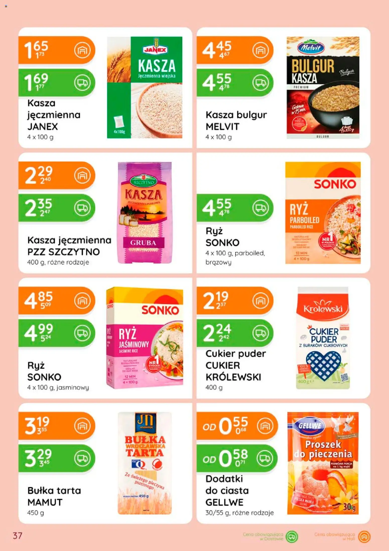 Eurocash gazetka od 28.05.2026 | Strona: 37 | Produkty: Kasza jęczmienna, Puder, Kasza bulgur, Cukier