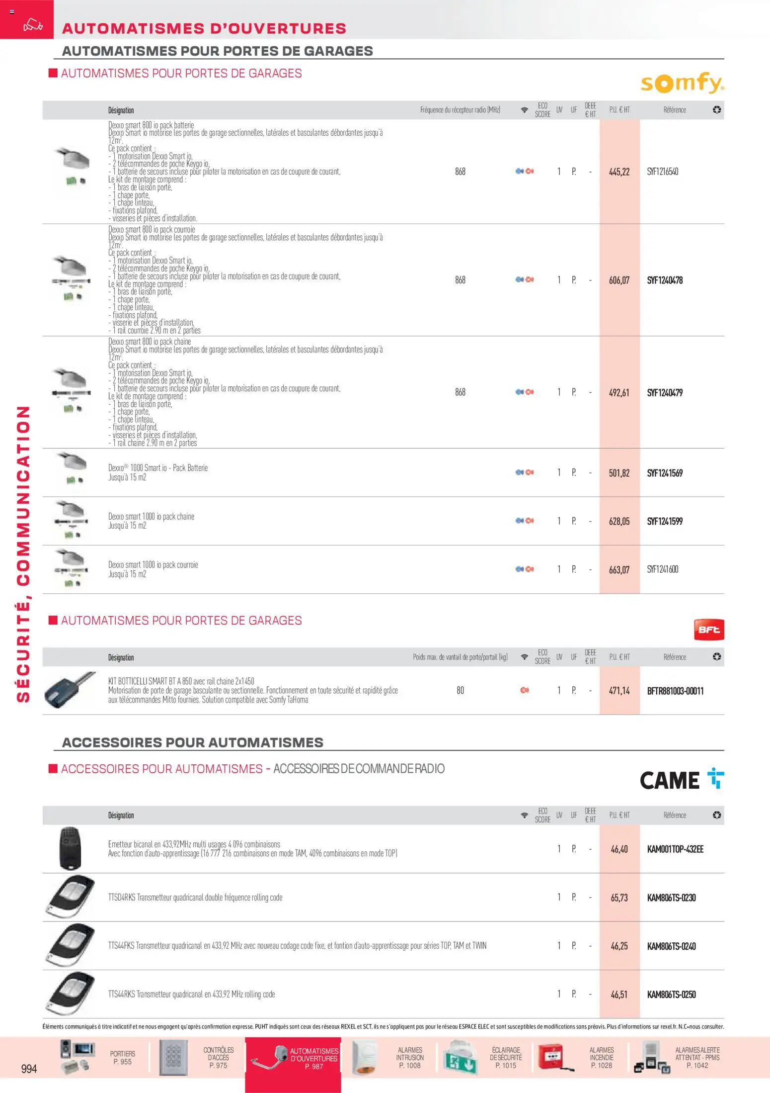 {H1} | Page: 43 | Produits: Radio, Poids, Porte, Batterie