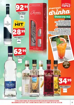 Pogląd oferty "Topaz gazetka alkoholowa" - ważna od 01.05.2026 | Strona: 5 | Produkty: Sok pomarańczowy, Vodka, Sok, Szklanki