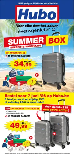 Hubo folder - Voorbeeld van een folder van Hubo, geldig van 27.05.2026