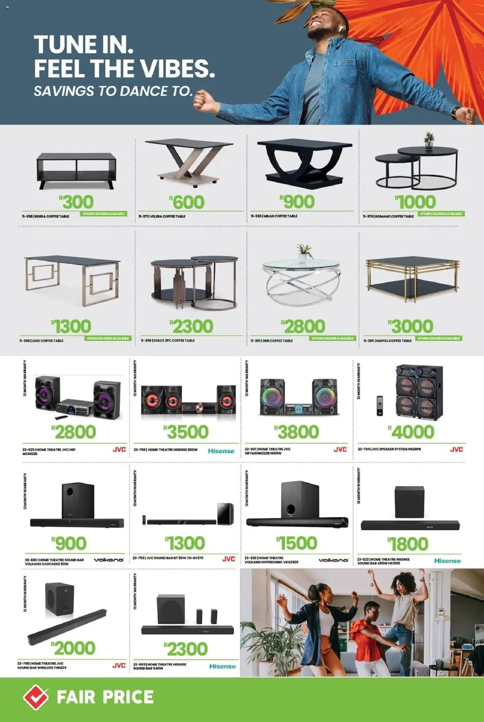 New Fair Price catalogue – valid from 01/03/2026 | Page: 6 | Products: Speaker, Coffee table, Table, Coffee