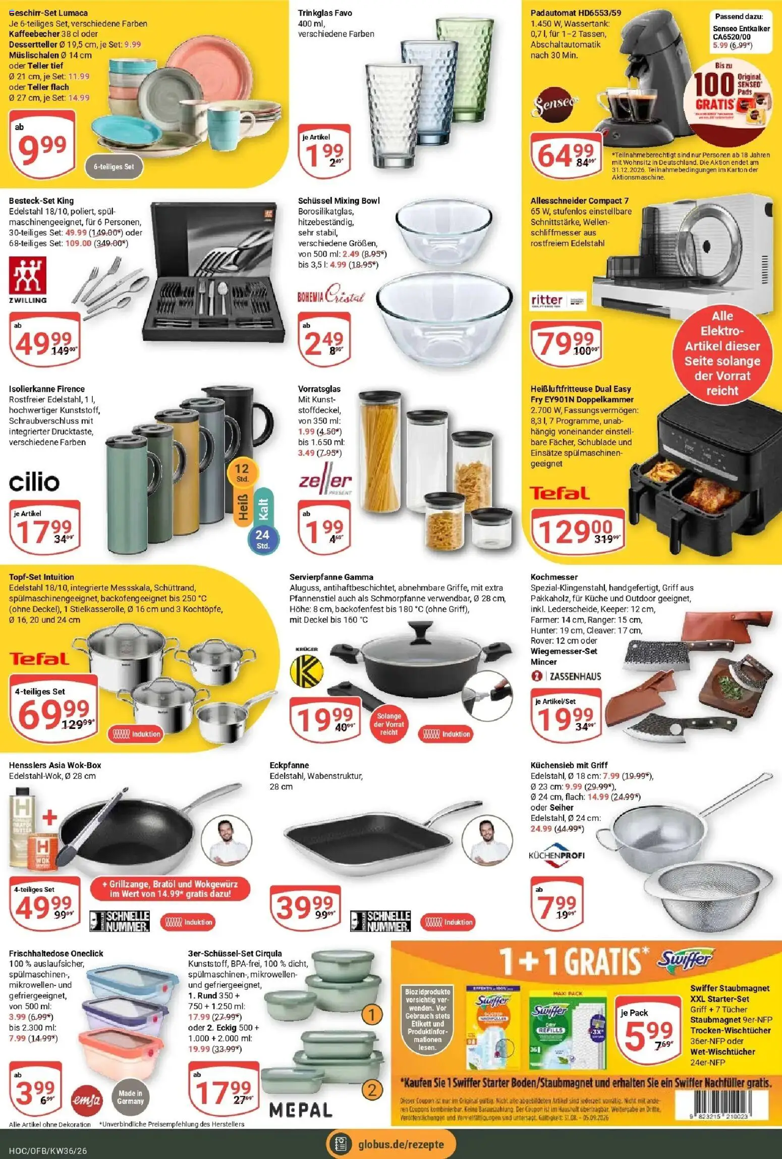 Globus Prospekt Hockenheim – gültig ab 31.08.2026 | Seite: 22 | Produkte: Senseo, Küche, Swiffer, Heißluftfritteuse