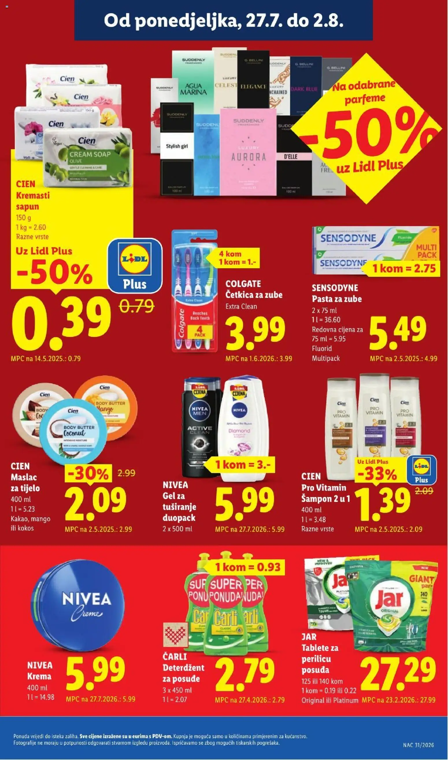 Lidl katalog | vrijedi od 23.07.2026 | Stranica: 21 | Proizvodi: Šampon, Pasta za zube, Četkica za zube, Jar