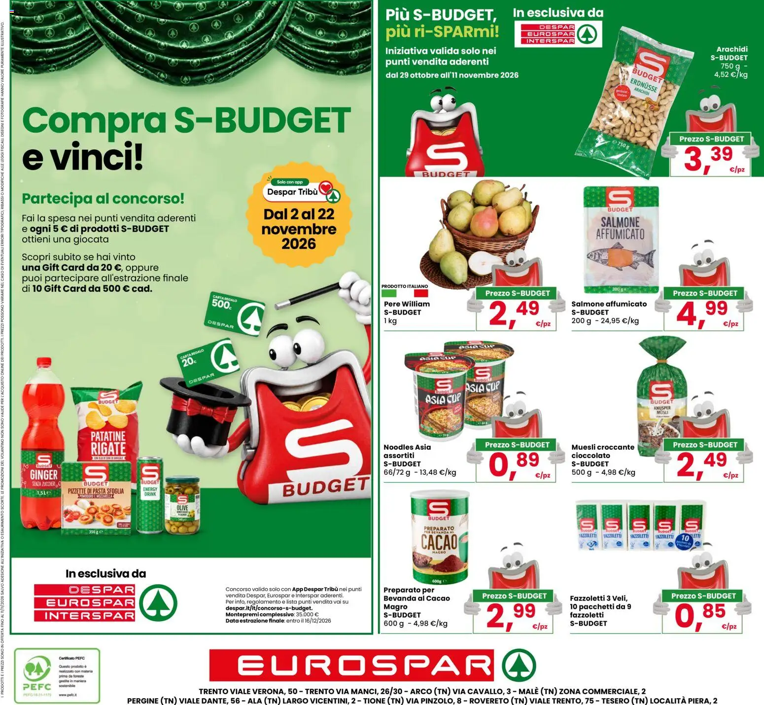 Volantino Eurospar del 29/10/2026 | Pagina: 24 | Prodotti: Muesli, Cioccolato, Patatine, Arachidi