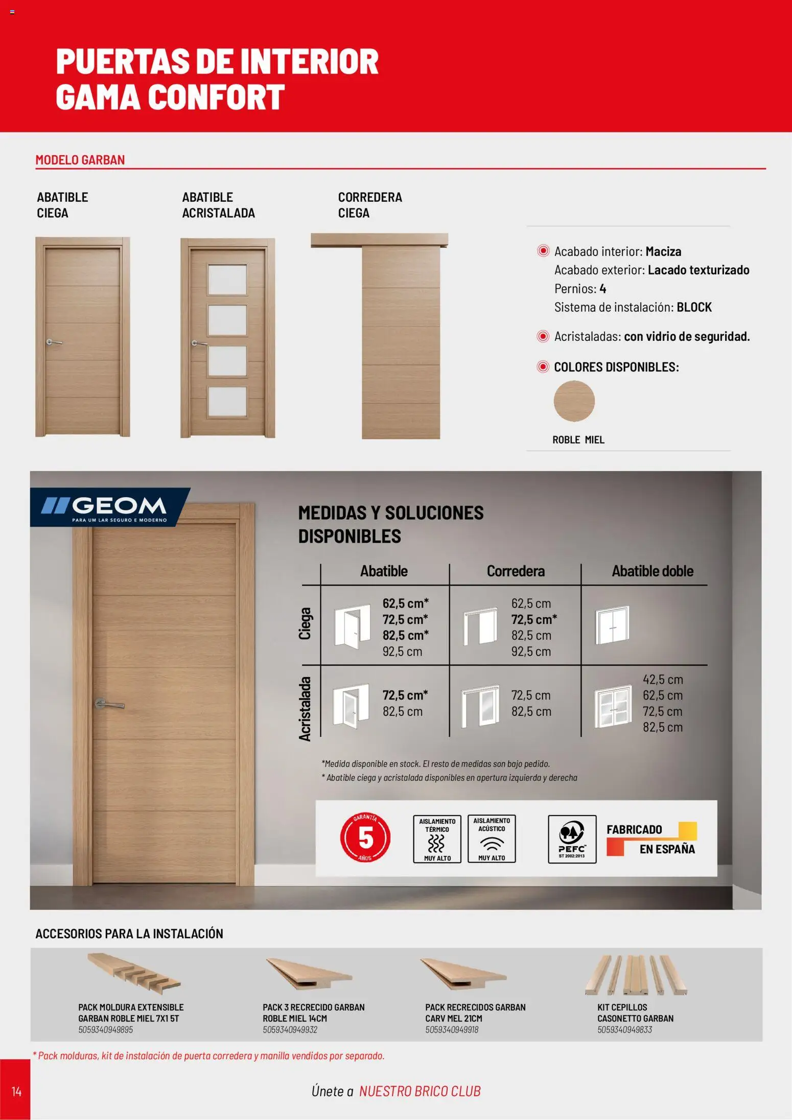 Brico Depôt Puertas y Ventanas │ válido desde el 07/10/2026 | Página: 14 | Productos: Miel, Puertas