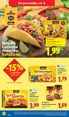 Lidl katalog akcije – veljaven od 20.08.2026 | Stran: 46 | Izdelki: Tortilje, Zrezki, Omaka