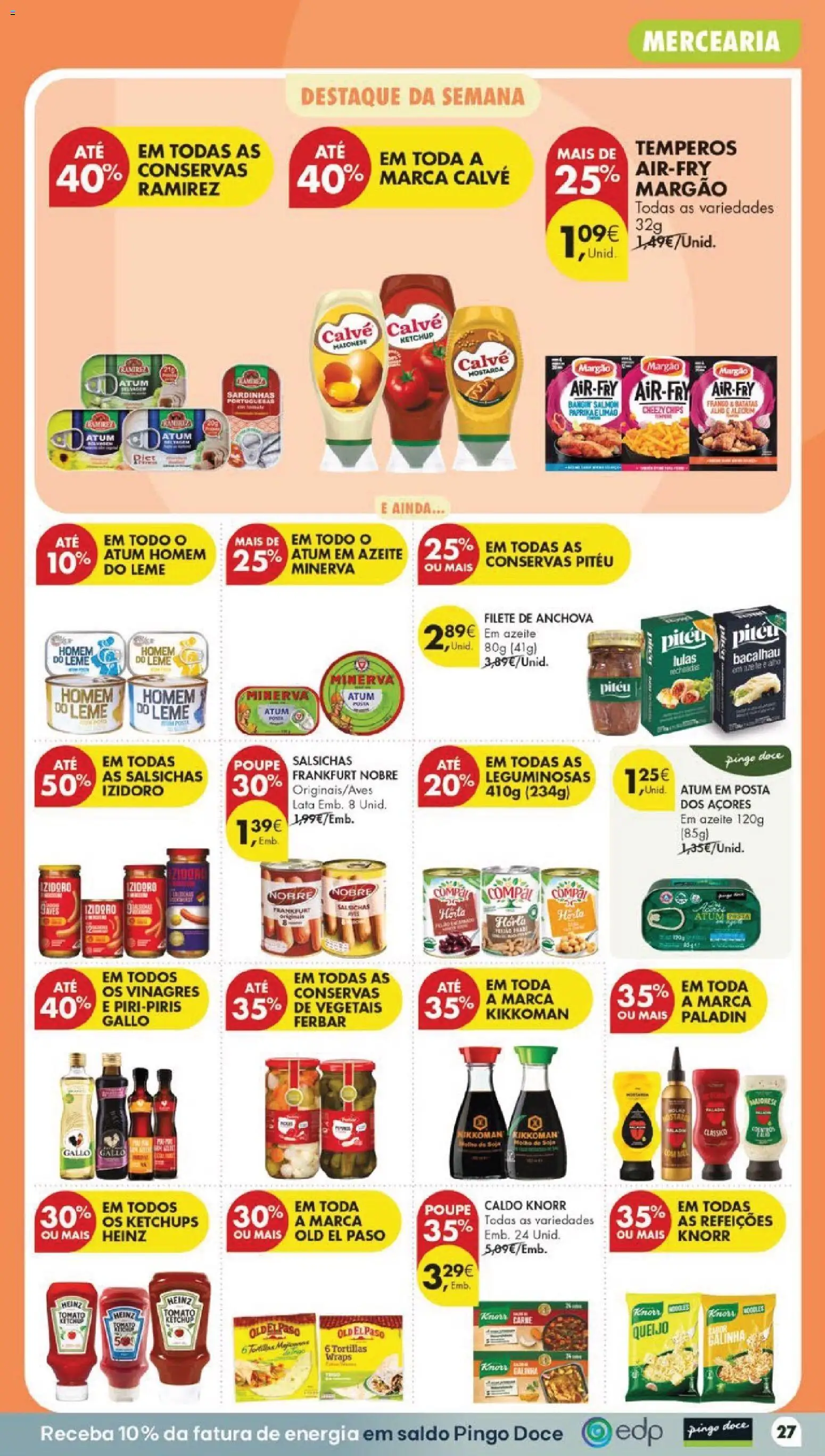 Pingo Doce Poupe Esta Semana Lojas Grandes │ válido de 22/09/2026 | Página: 29 | Produtos: Azeite, Caldo, Sardinhas, Salsichas