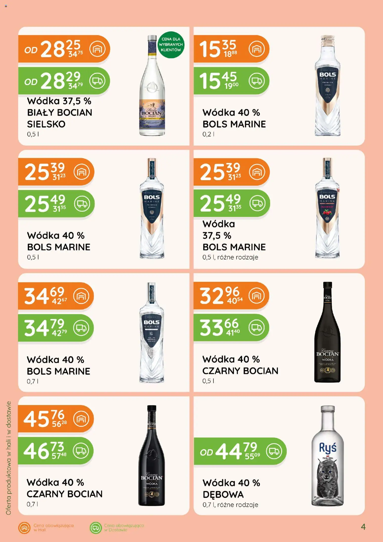 Eurocash gazetka - Katalog Alkoholowy od 01.10.2026 | Strona: 4 | Produkty: Wódka Czarny bocian, Wódka bols, Wódka, Bocian wódka