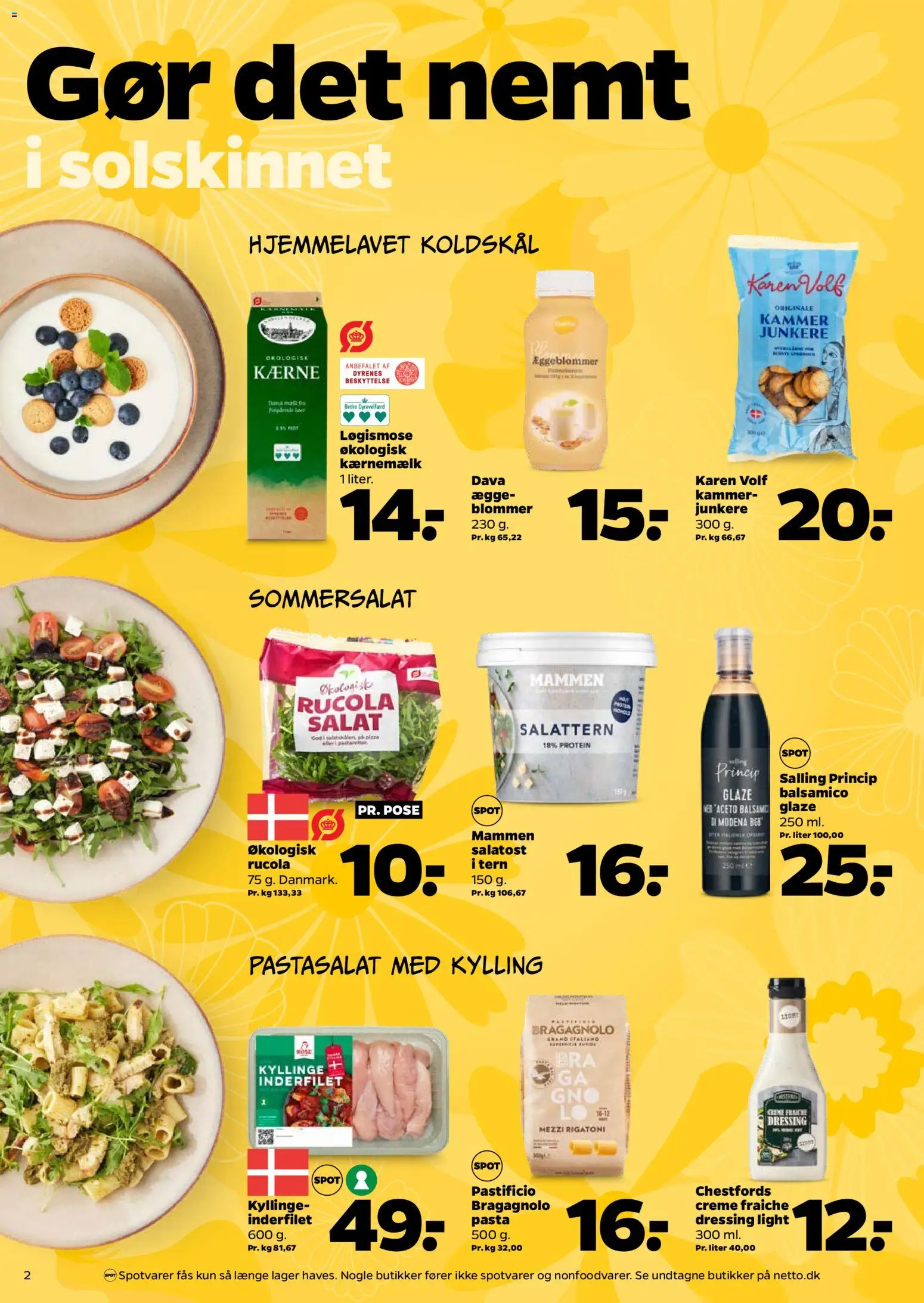 Netto tilbudsavis – gyldig fra 11/07/2026 | Side: 3 | Produkter: Pasta, Kærnemælk, Blommer, Salatost
