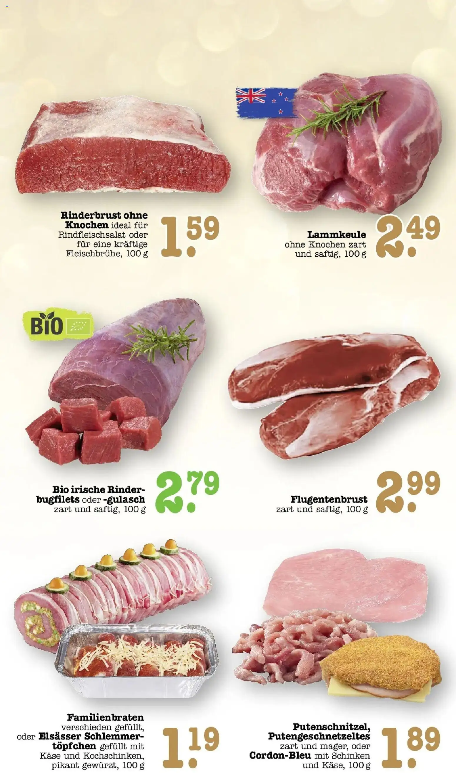 Edeka Prospekt Bühlertal (ab 05.10.2026) » Angebote Online | Seite: 13 | Produkte: Lammkeule, Käse, Gulasch, Schinken
