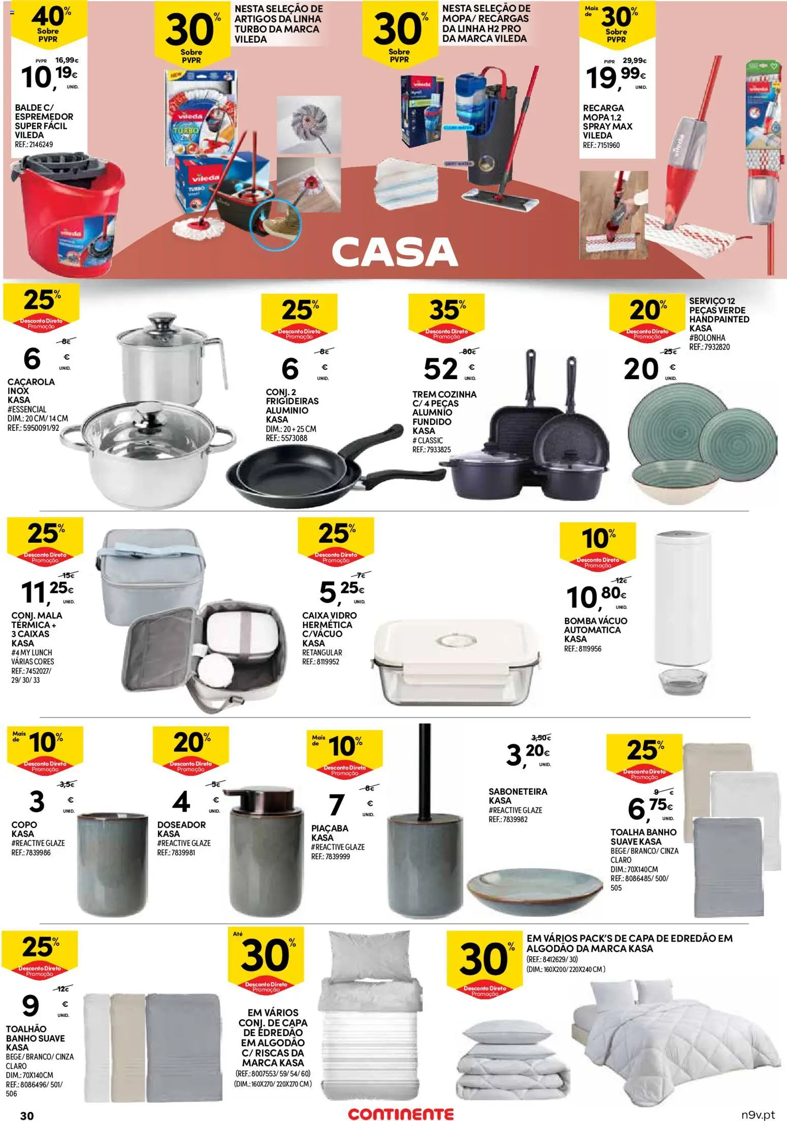 Continente Açores  │ válido de 14.05.2026 | Página: 30 | Produtos: Balde, Espremedor, Algodão, Banho