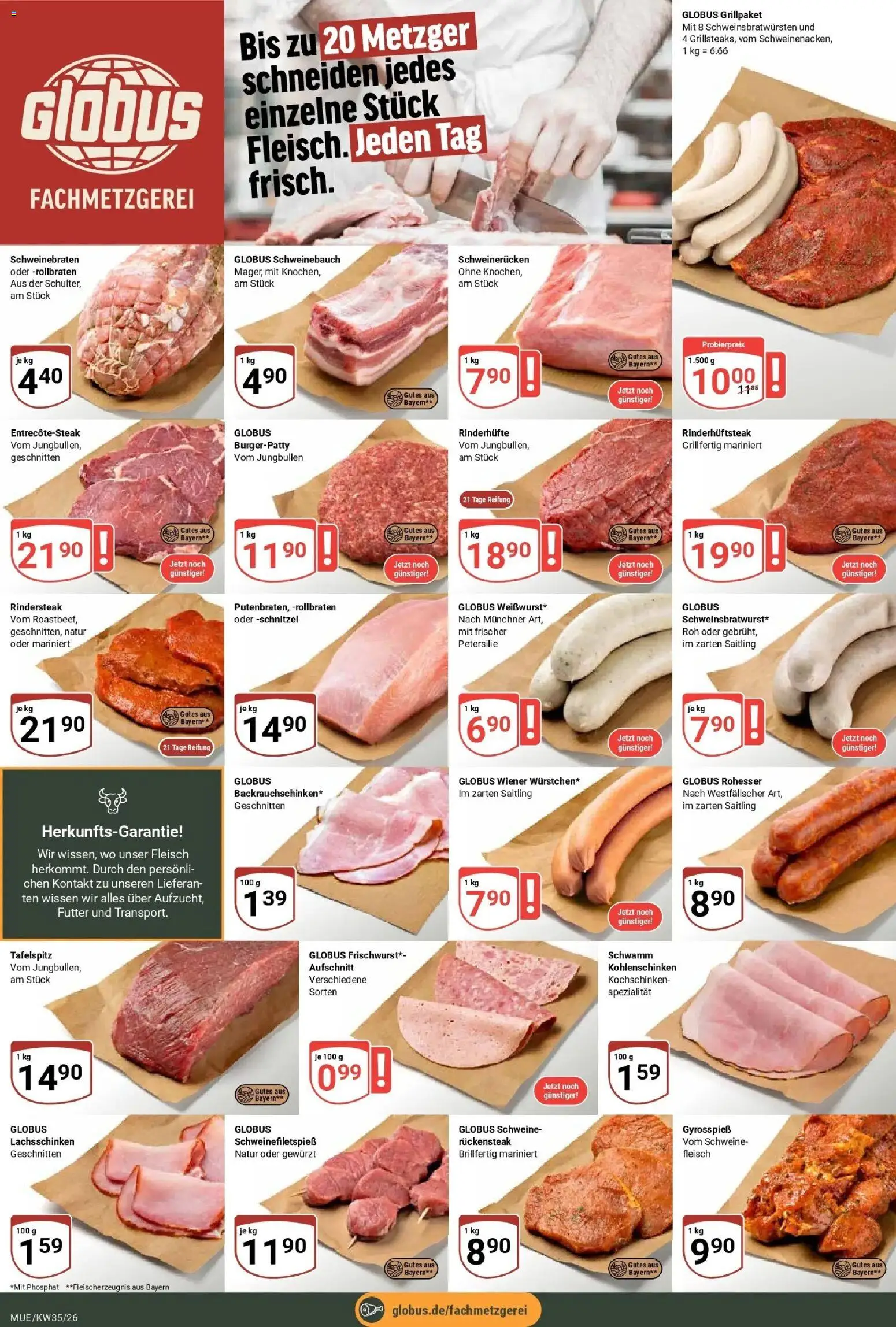Globus Prospekt Mühldorf (ab 24.08.2026) » Angebote online | Seite: 8 | Produkte: Tafelspitz, Schweinebauch, Schweinerucken, Petersilie