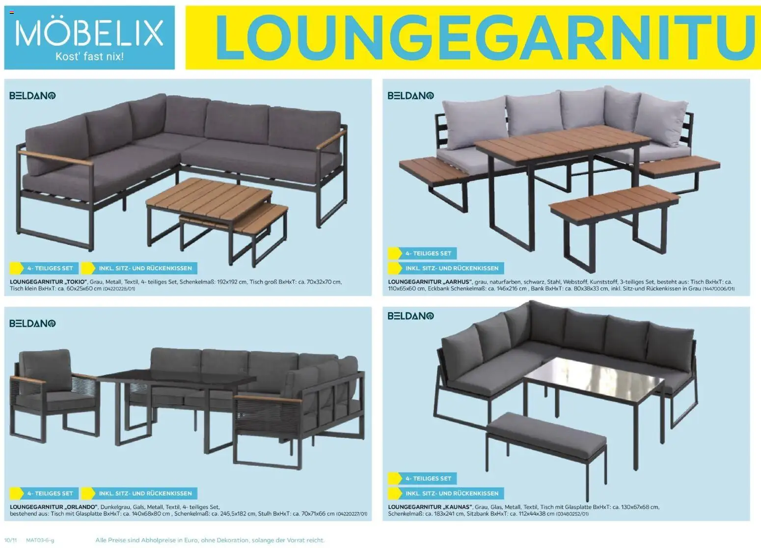 Möbelix Gartenmöbel Mistelbach, Zams, Zell Am See gültig ab 13.04.2026 | Seite: 10 | Produkte: Tisch