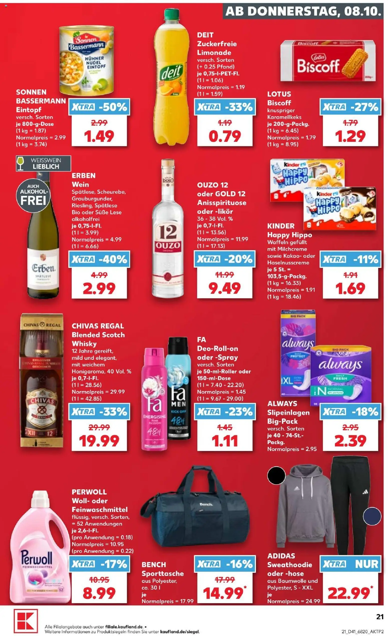 Kaufland Prospekt Stuttgart – gültig ab 08.10.2026 | Seite: 23 | Produkte: Ouzo, Weißwein, Limonade, Alkohol