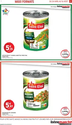 Intermarché - Prévisualisation de PETITS POIS ET JEUNES CAROTTES TRÈS FINS, Canned petits pois and jeunes carottes très fins valide à partir de 24.04.2026 | Page: 3 | Produits: Carottes, Pois