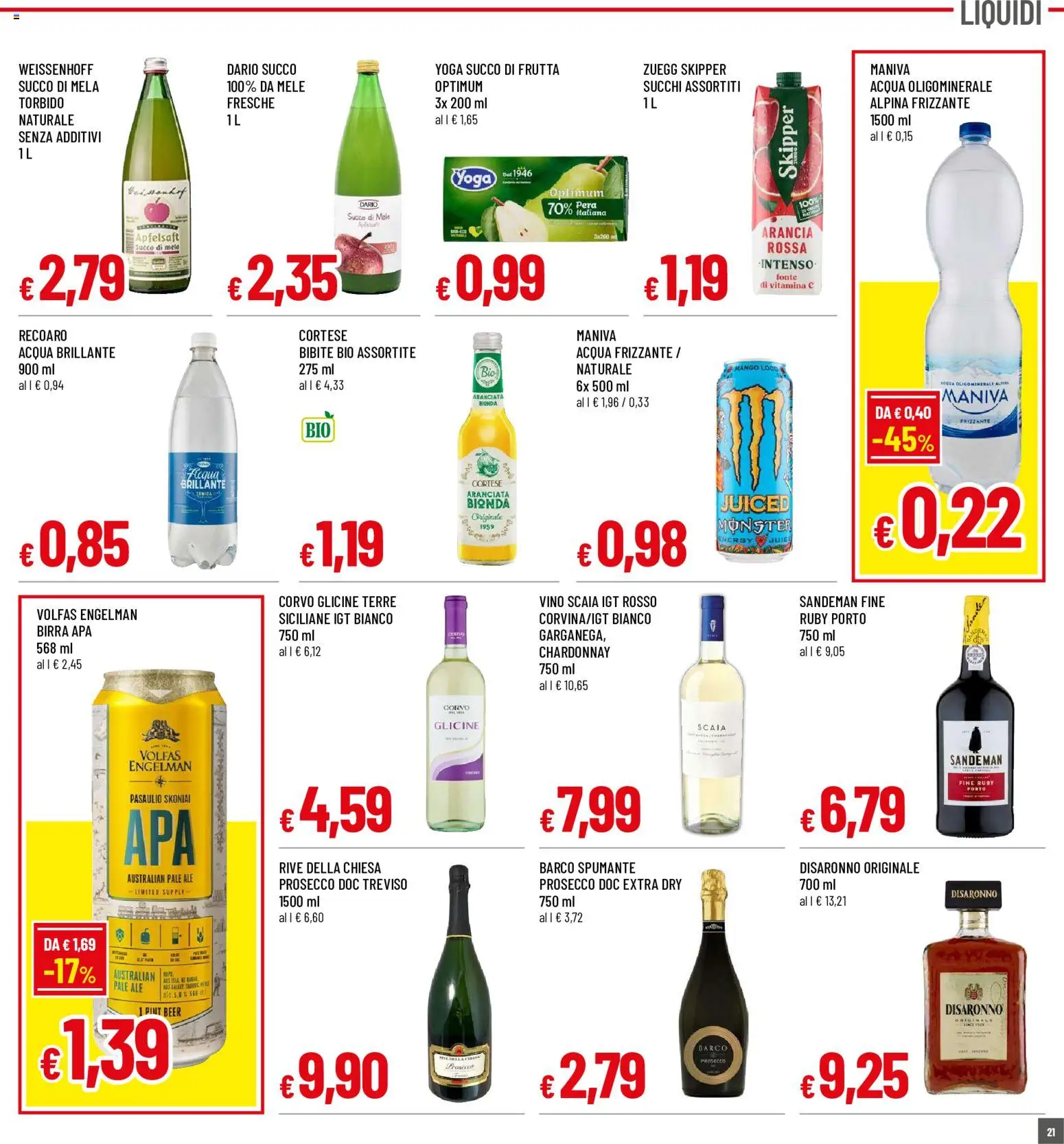 Volantino Galassia del 29/10/2026 | Pagina: 21 | Prodotti: Mele, Frutta, Succo di mela, Arancia