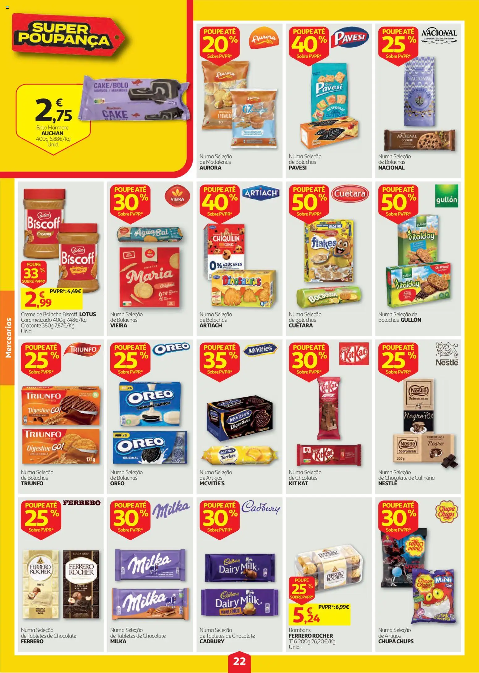 Auchan folheto │ válido de 08/10/2026 | Página: 22 | Produtos: Bolachas, Bolo, Sal, Creme