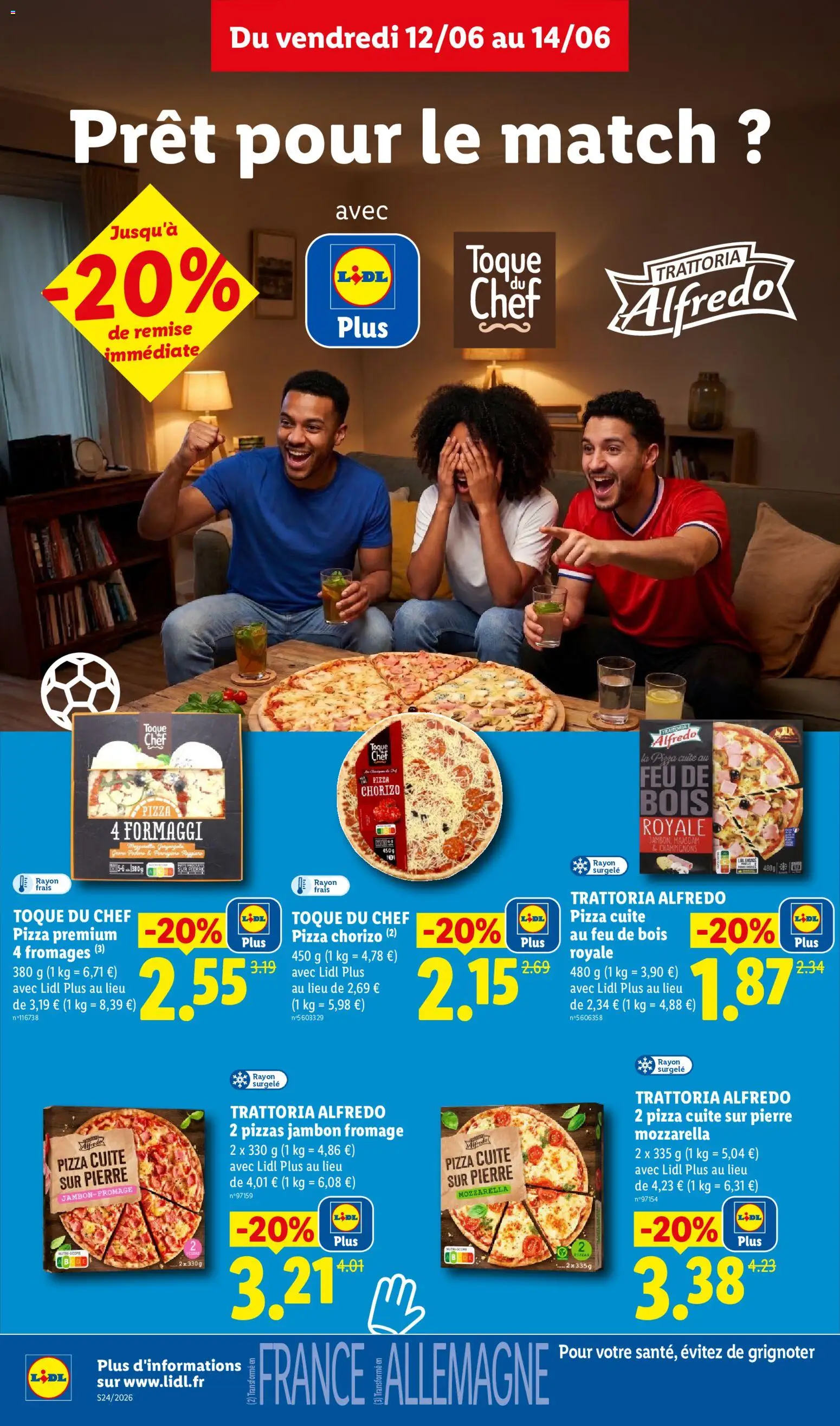 {H1} | Page: 12 | Produits: Chorizo, Mozzarella, Fromage, Jambon