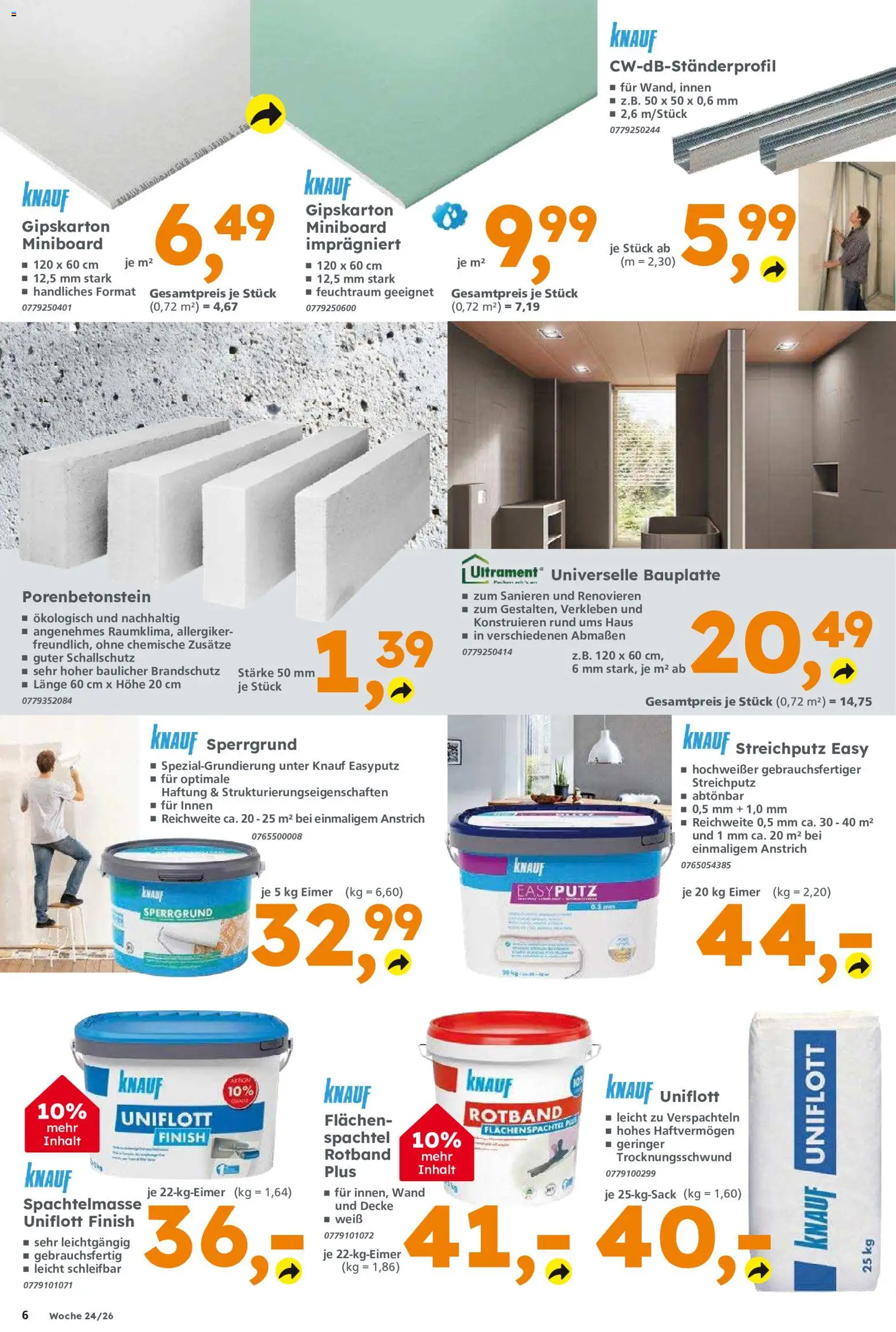 Globus Baumarkt Prospekt Berlin-Treptow – gültig ab 08.06.2026 | Seite: 6 | Produkte: Decke, Finish