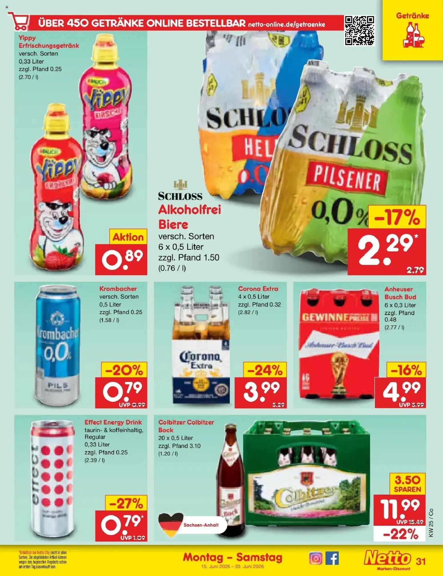 Netto Marken-Discount Prospekt Bitterfeld-Wolfen – gültig ab 14.06.2026 | Seite: 43 | Produkte: Energy, Krombacher