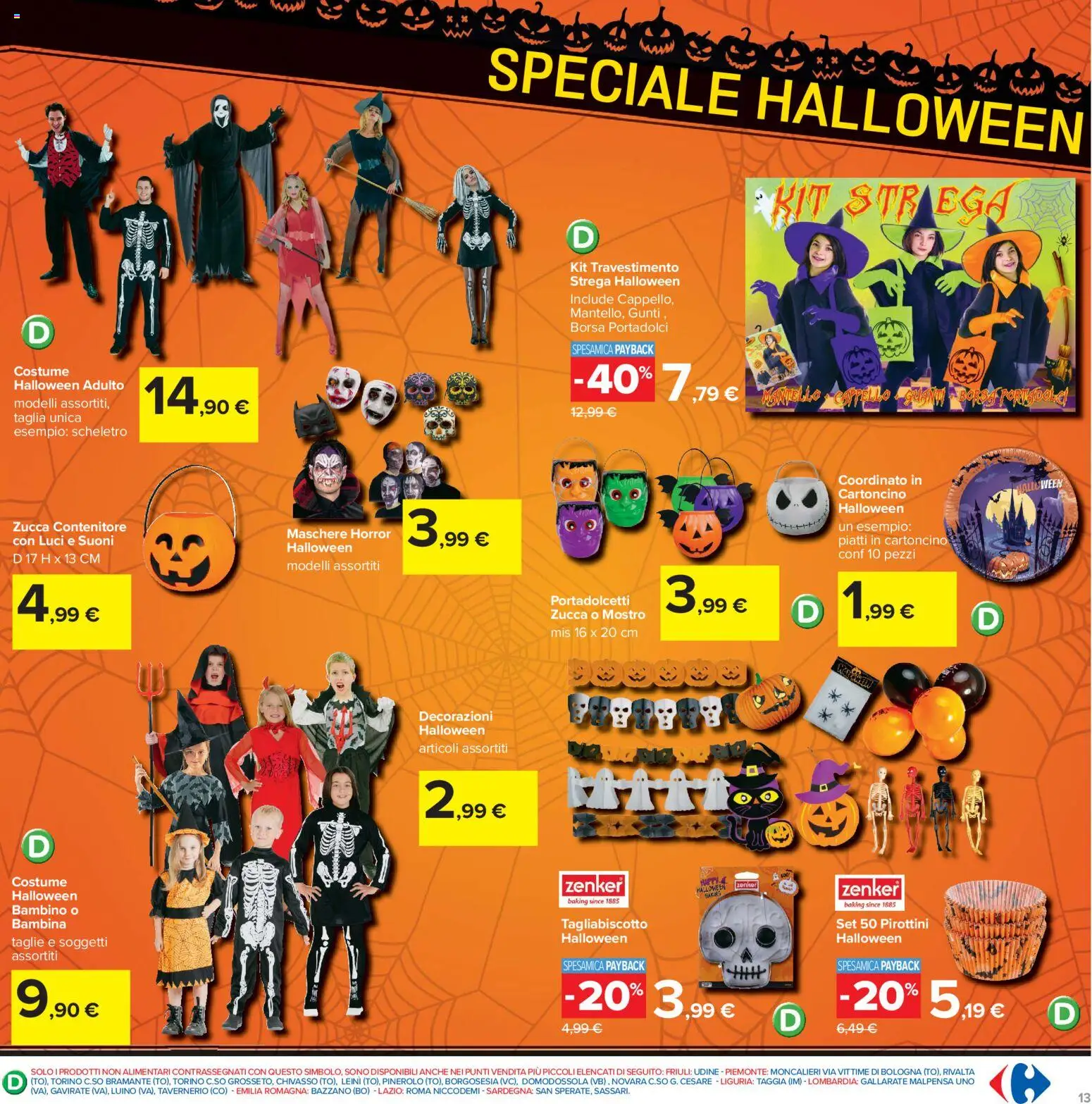 Volantino Carrefour del 13/10/2026 | Pagina: 13 | Prodotti: Piatti, Cappello, Contenitore, Borsa