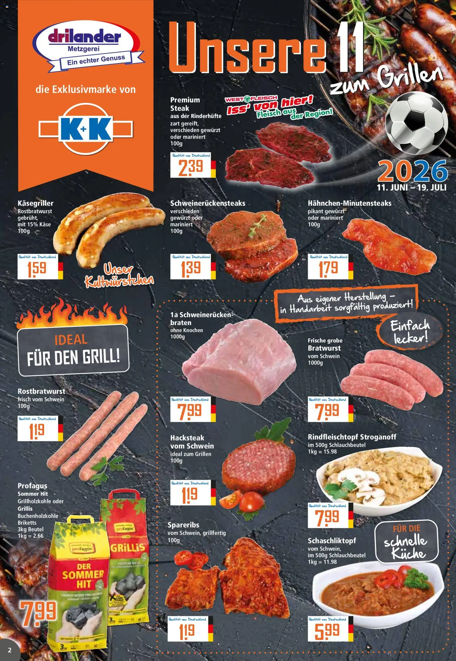 Klaas & Kock Prospekt – gültig ab 08.06.2026 | Seite: 2 | Produkte: Grill, Bratwurst, Küche, Steak