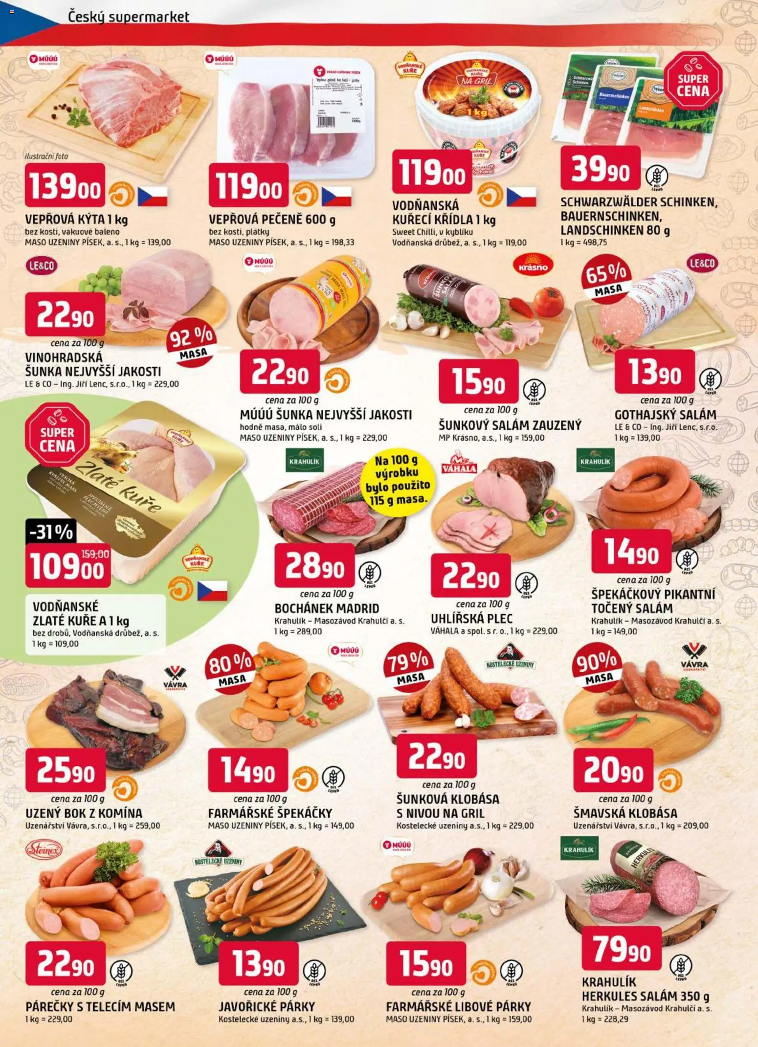 Trefa leták od 20.05.2026 | Strana: 2 | Produkty: Gothajský salám, Kuře, Zlaté kuře, Kýta