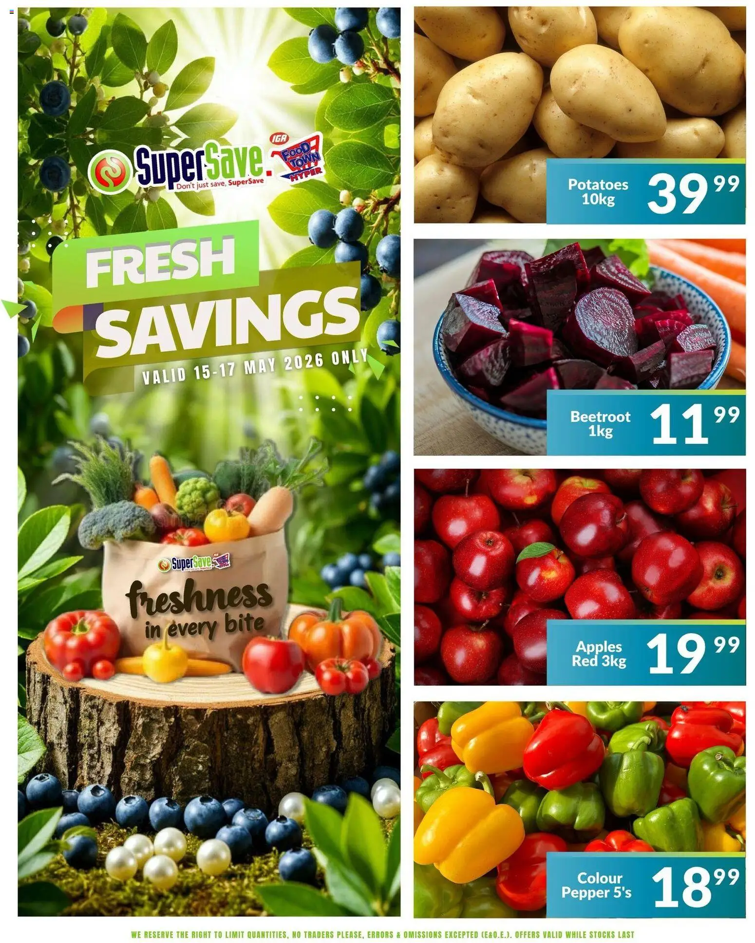 New Super Save catalogue – valid from 15.05.2026 | Page: 5 | Products: Apples, Potatoes, Pepper