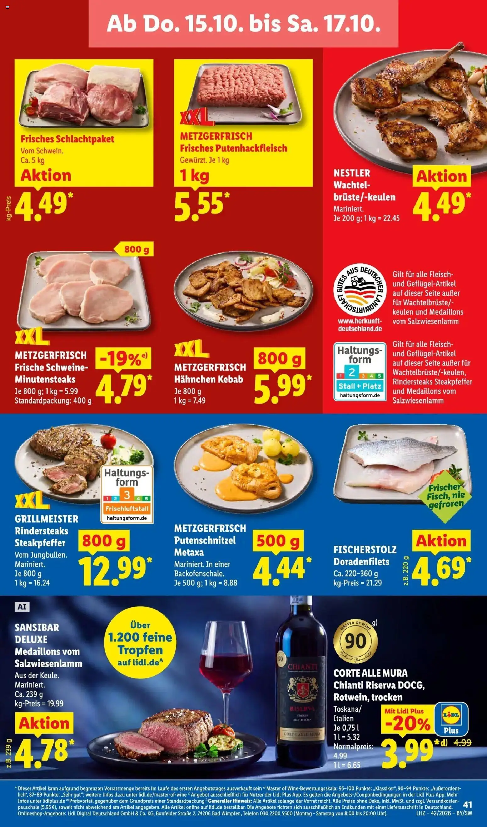 Lidl Prospekt Villingen-schwenningen (ab 12.10.2026) zum Blättern » Angebote | Seite: 63 | Produkte: Hahnchen, Bad, Putenschnitzel, Telefon
