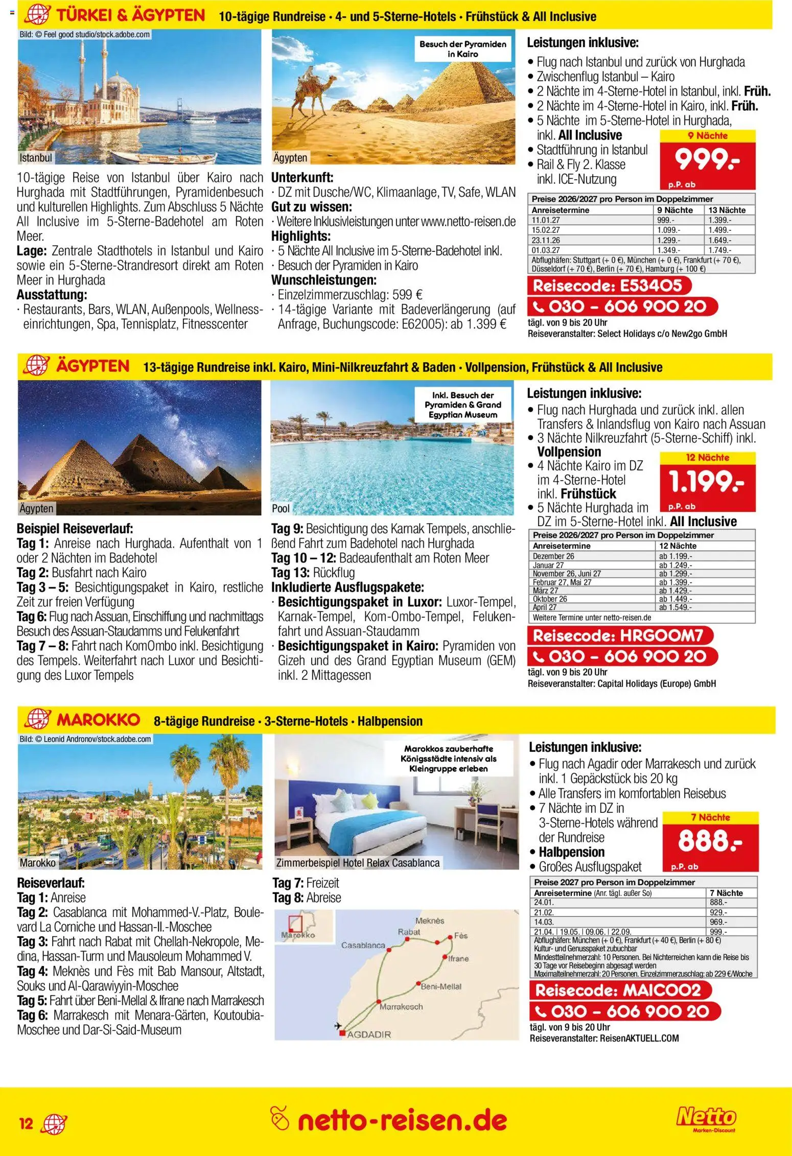 Netto Reisen Prospekt – gültig ab 27.08.2026 | Seite: 12 | Produkte: Uhr
