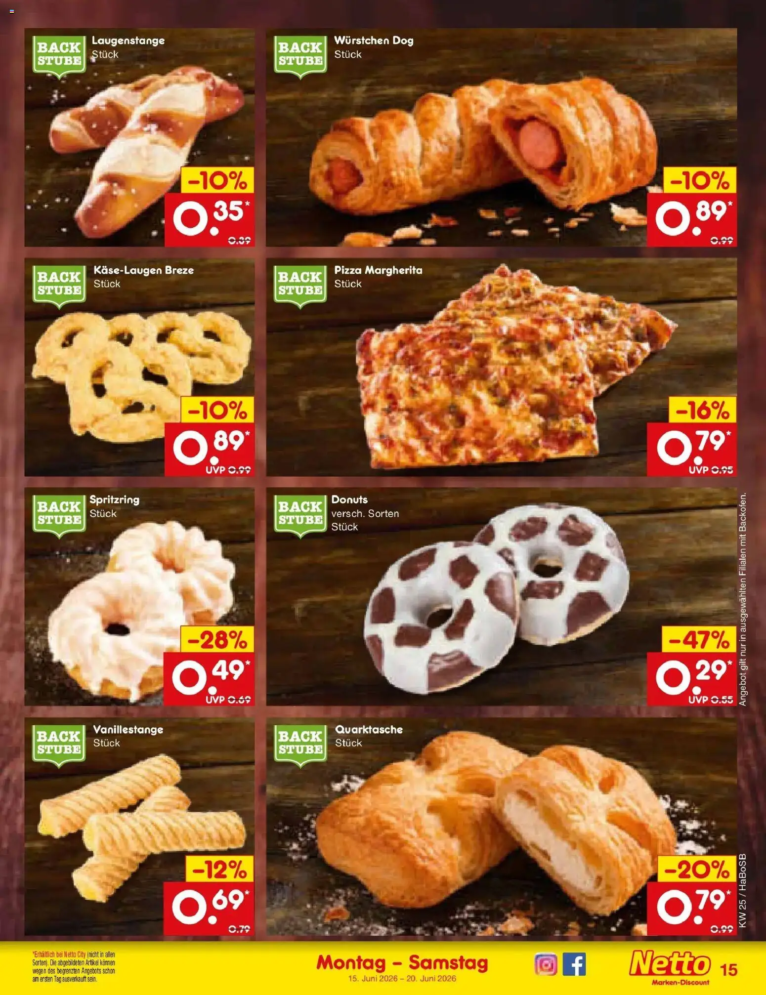 Netto Marken-Discount Prospekt Wuppertal – gültig ab 14.06.2026 | Seite: 19 | Produkte: Donuts, Pizza