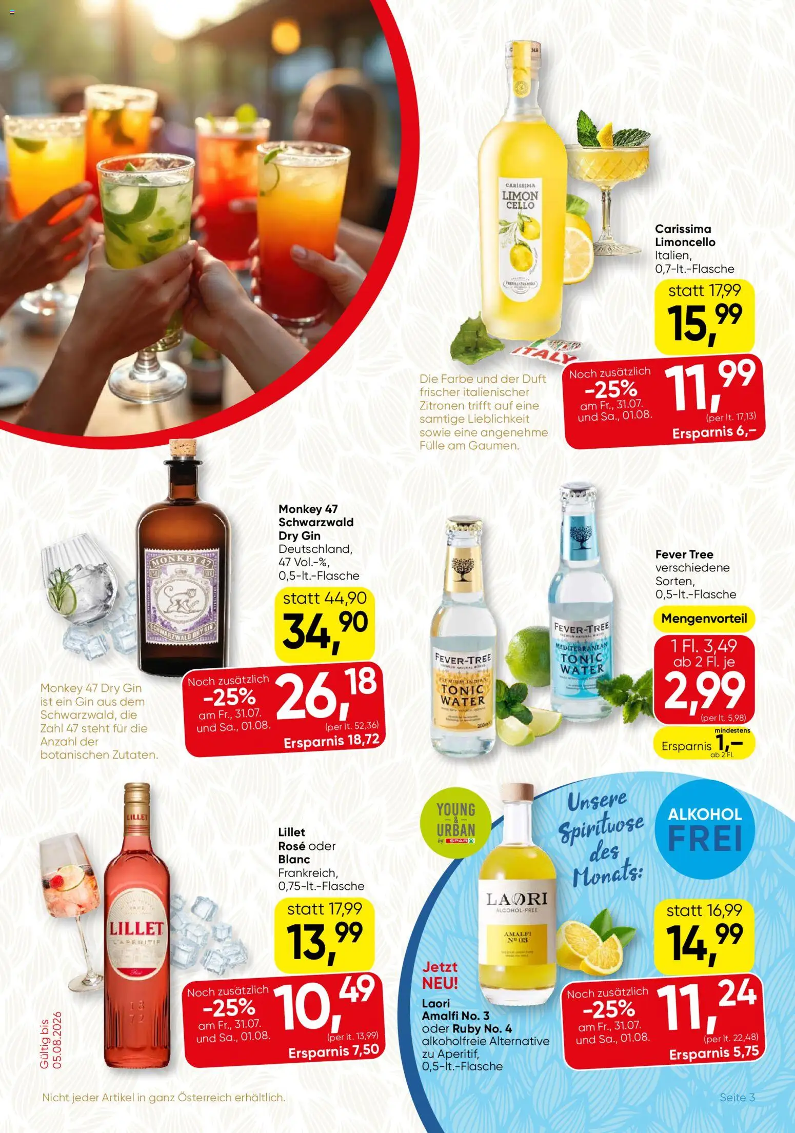 SPAR Gourmet Flugblatt gültig ab 30.07.2026 | Seite: 3 | Produkte: Gin, Duft