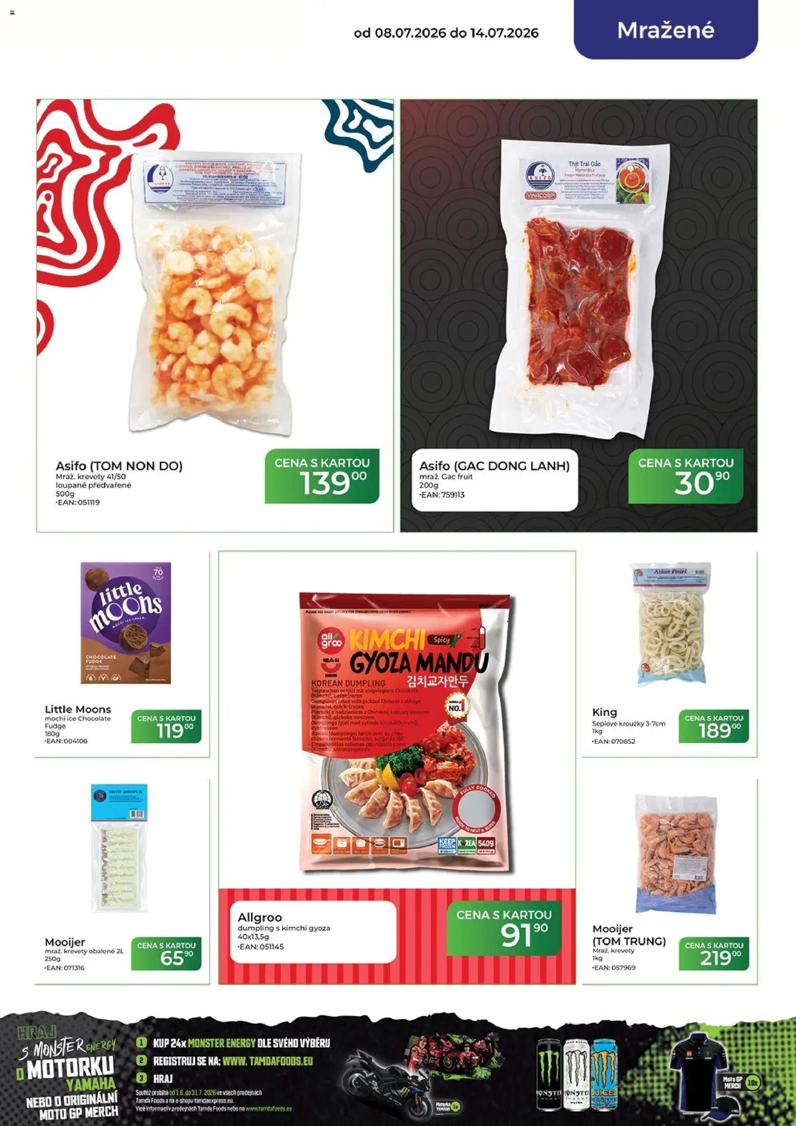 Tamda Foods leták od 08.07.2026 | Strana: 21 | Produkty: Monster, Med, Kimchi, Krevety