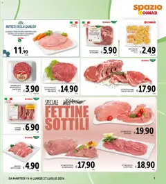 Anteprima del volantino Spazio Conad volantino valido a partire dal 14/07/2026 | Pagina: 7 | Prodotti: Pollo, Tacchino, Griglia, Hamburger