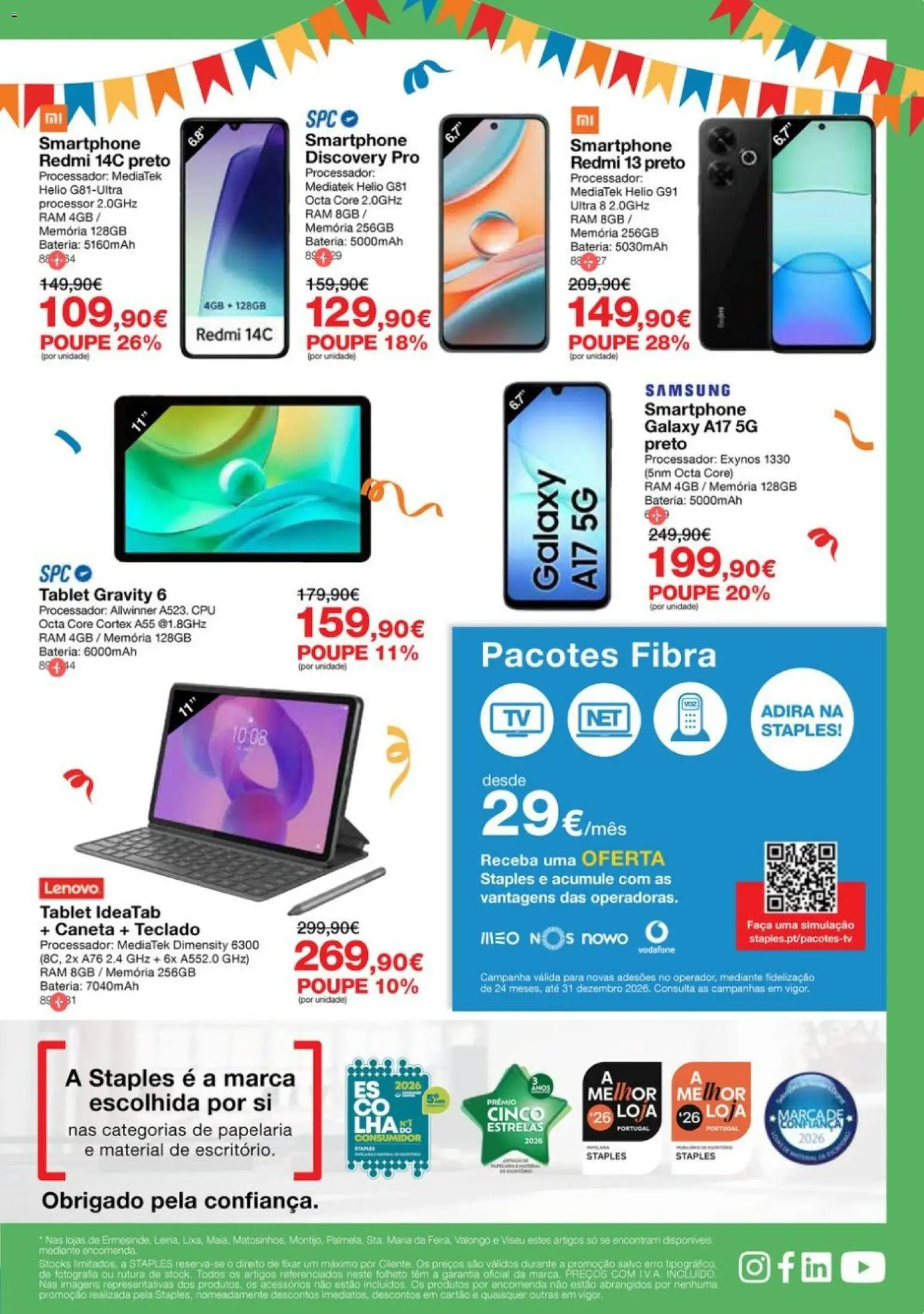 Staples Arraial das Cadeiras e Mobiliário | 04/05/2026 |  🎉 Como obter um desconto limitado? Poupe ainda hoje! | Portugal