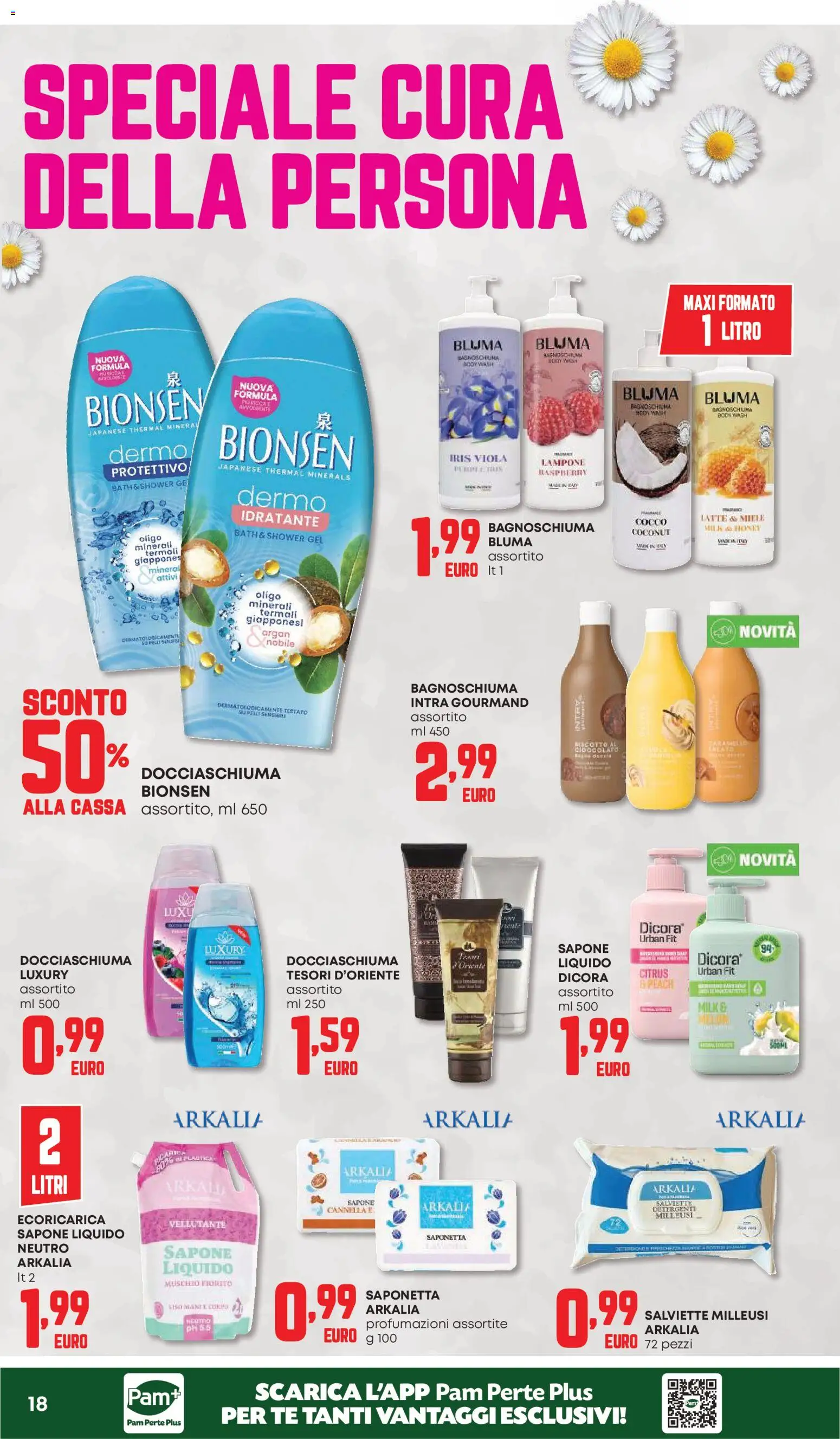 Volantino Panorama del 07.05.2026 | Pagina: 18 | Prodotti: Sapone, Bagnoschiuma, Saponetta, Lampone