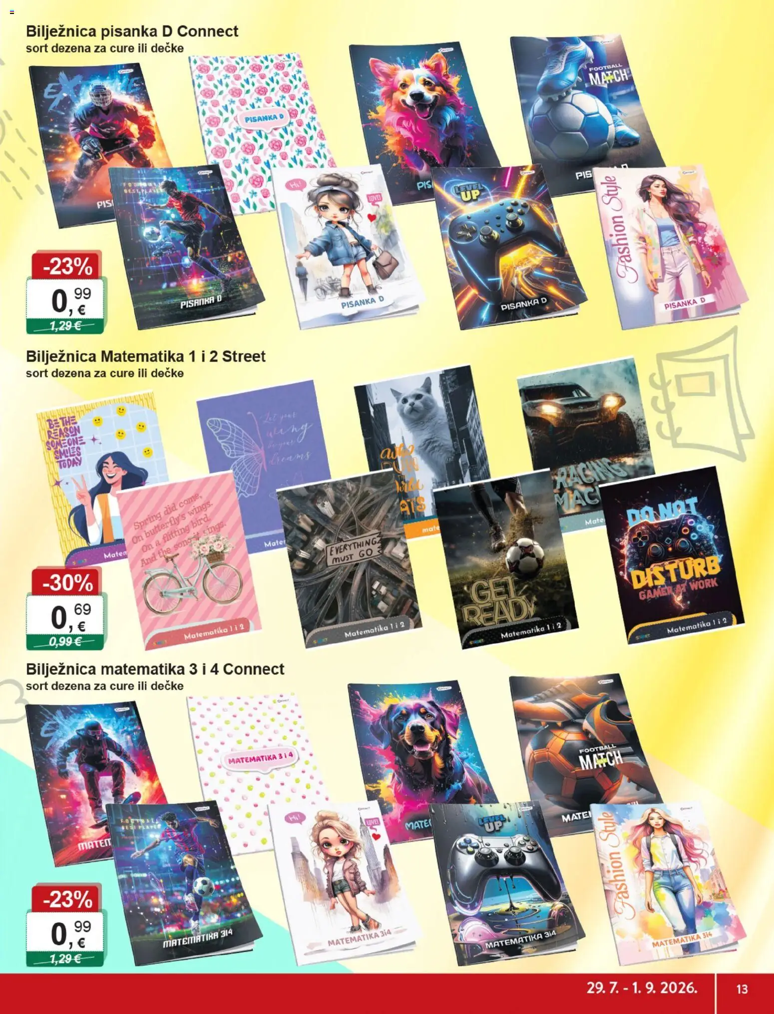 KTC katalog | vrijedi od 29.07.2026 | Stranica: 13 | Proizvodi: Bilježnica, Pisanka