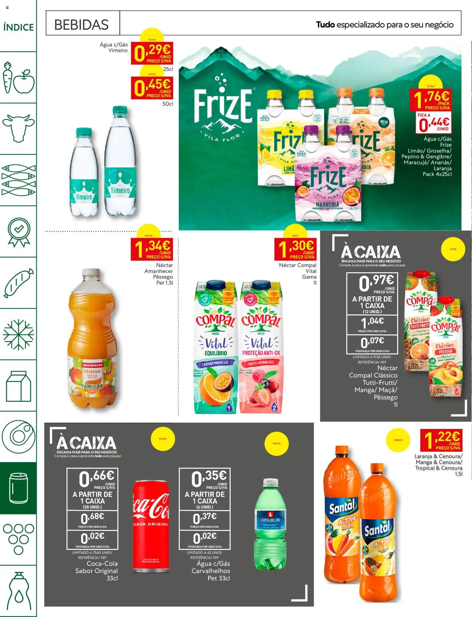 Recheio - Horeca Bons Negócios Madeira │ válido de 09.06.2026 | Página: 22 | Produtos: Agua, Caixa, Cenoura