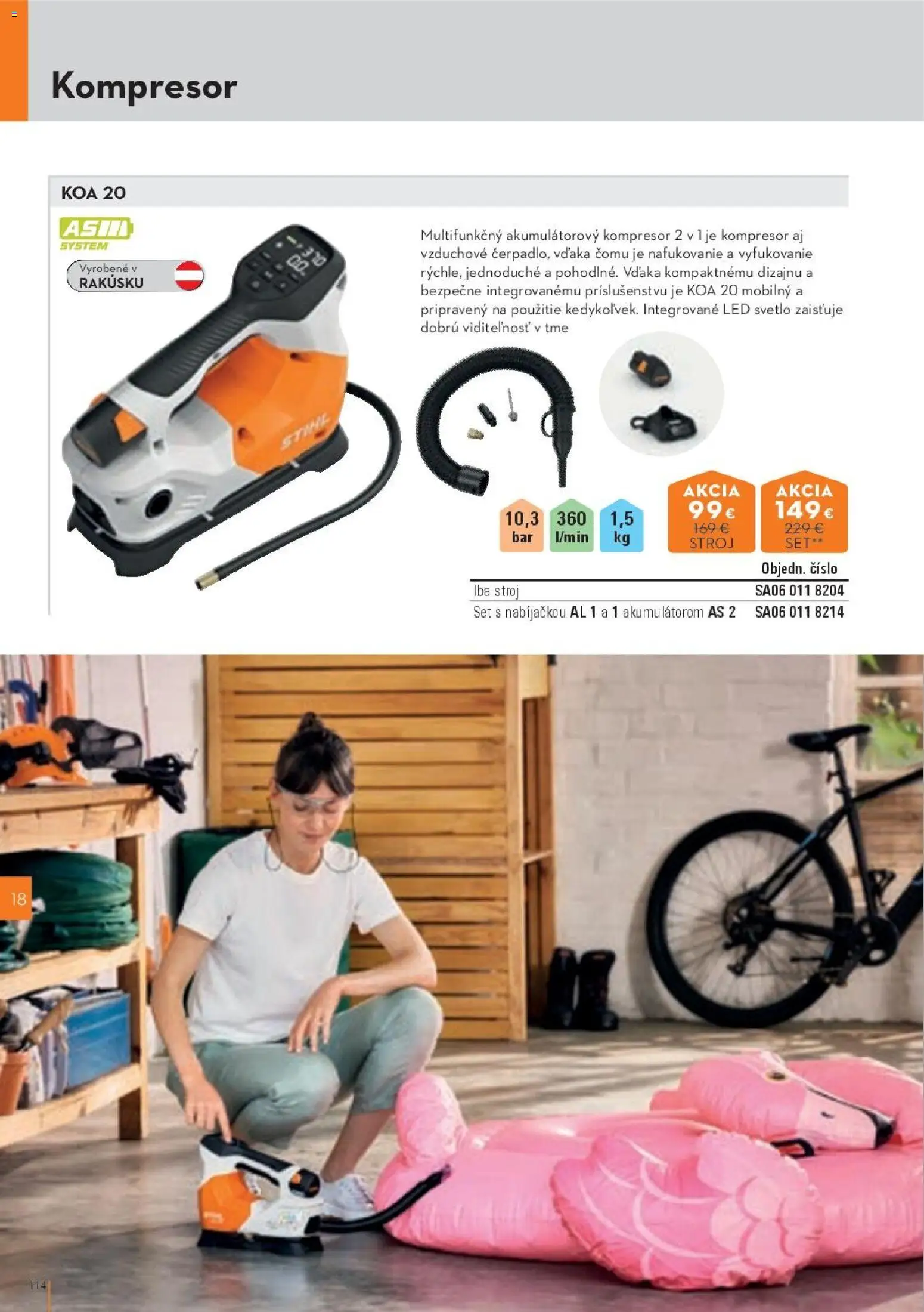 Nové STIHL akcie – leták je platný od 19.08.2026 | Strana: 114 | Produkty: Svetlo, Kompresor