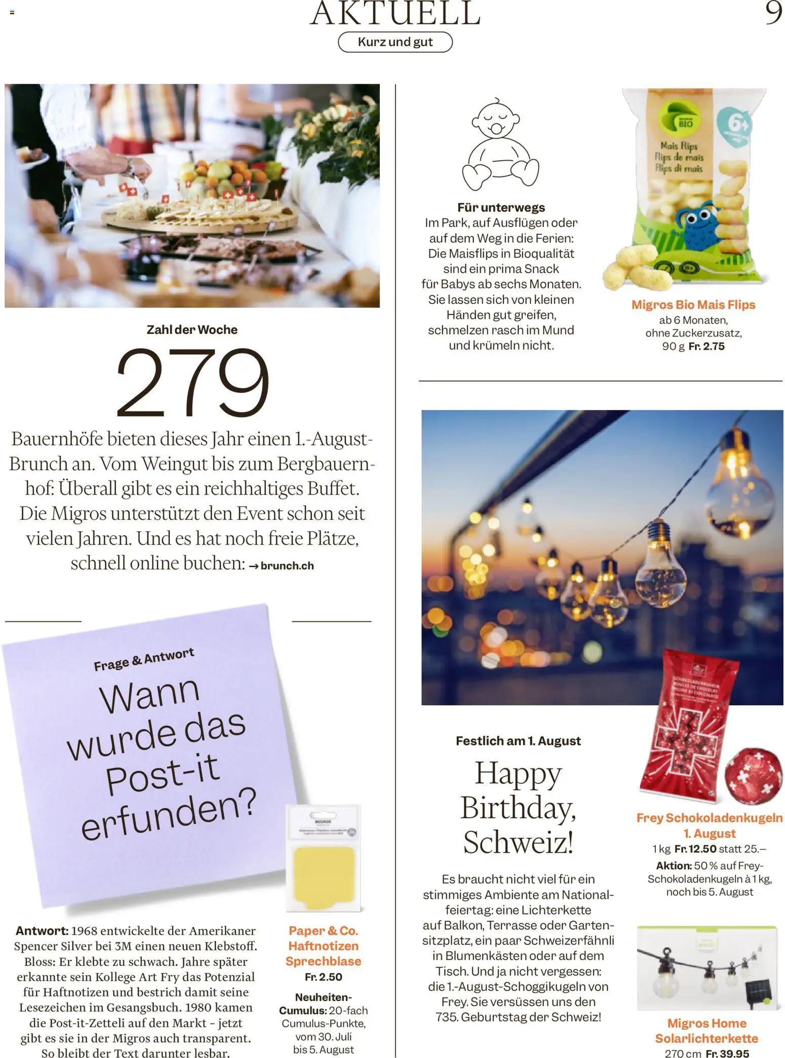 Migros aktionen Magazin – gültig ab 29.07.2026 | Seite: 9