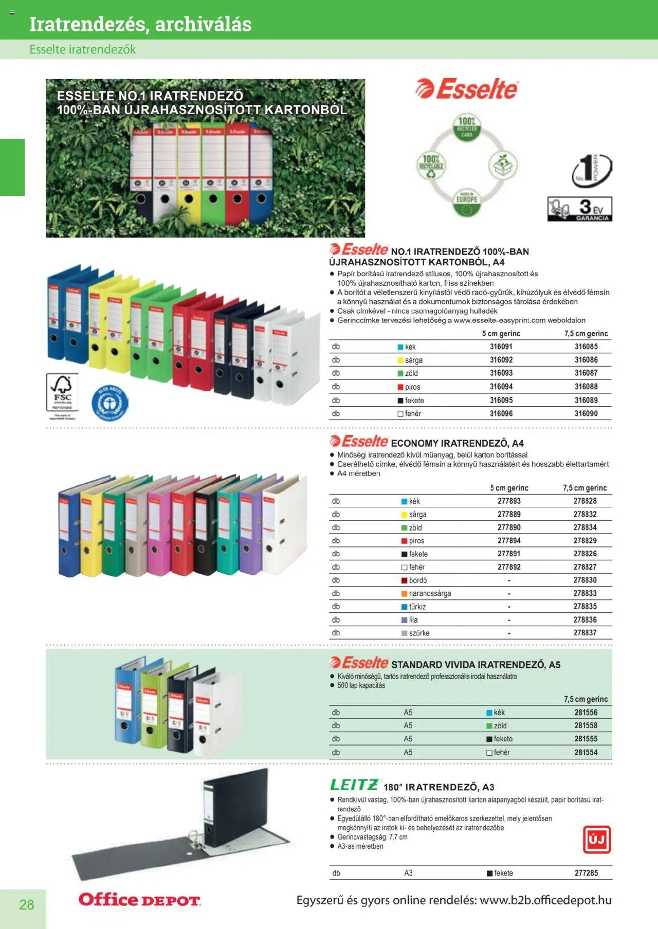 Office Depot akciós ujság - amely érvényes a következő dátumtól: 2025.04.10. | Oldal: 28 | Termékek: Lap